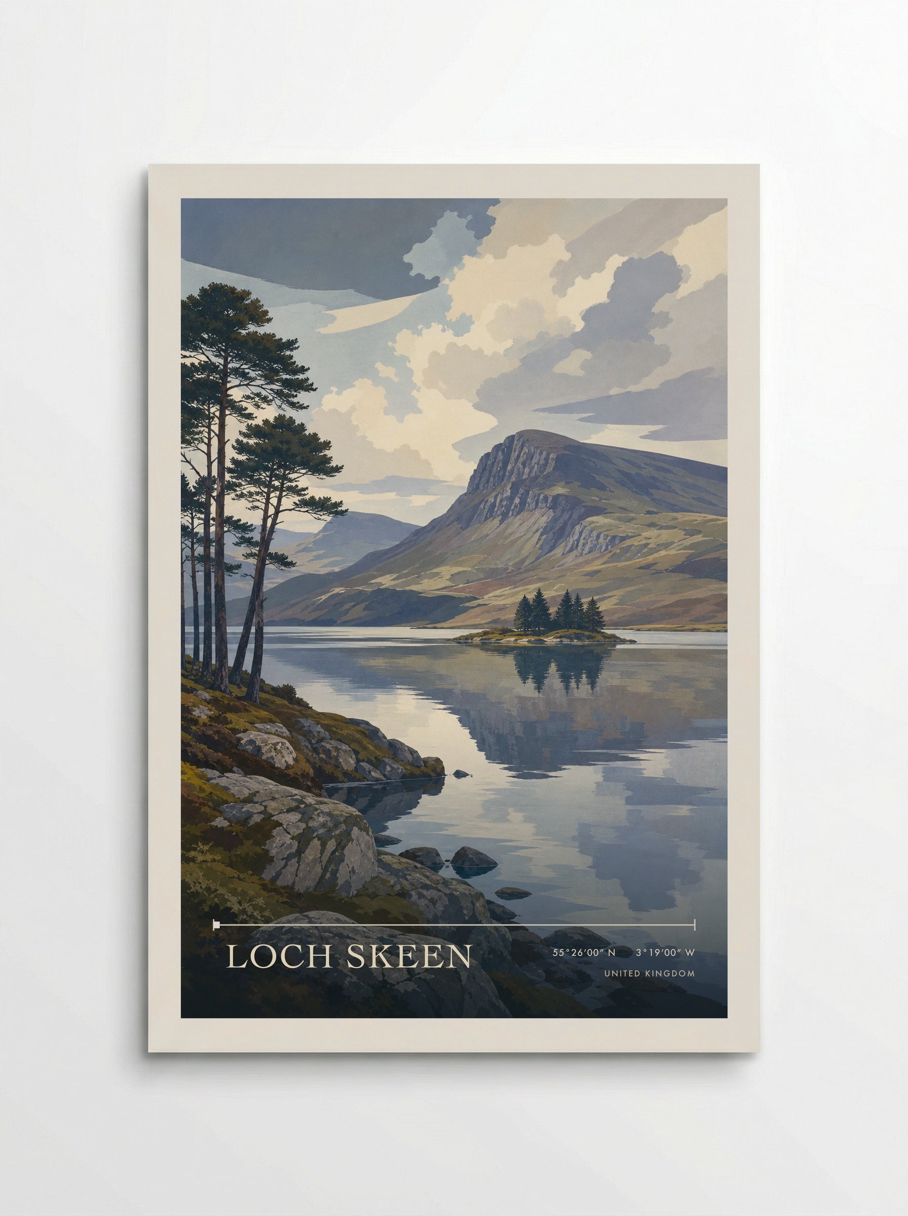 Loch Skeen United Kingdom Travel Poster - Poster