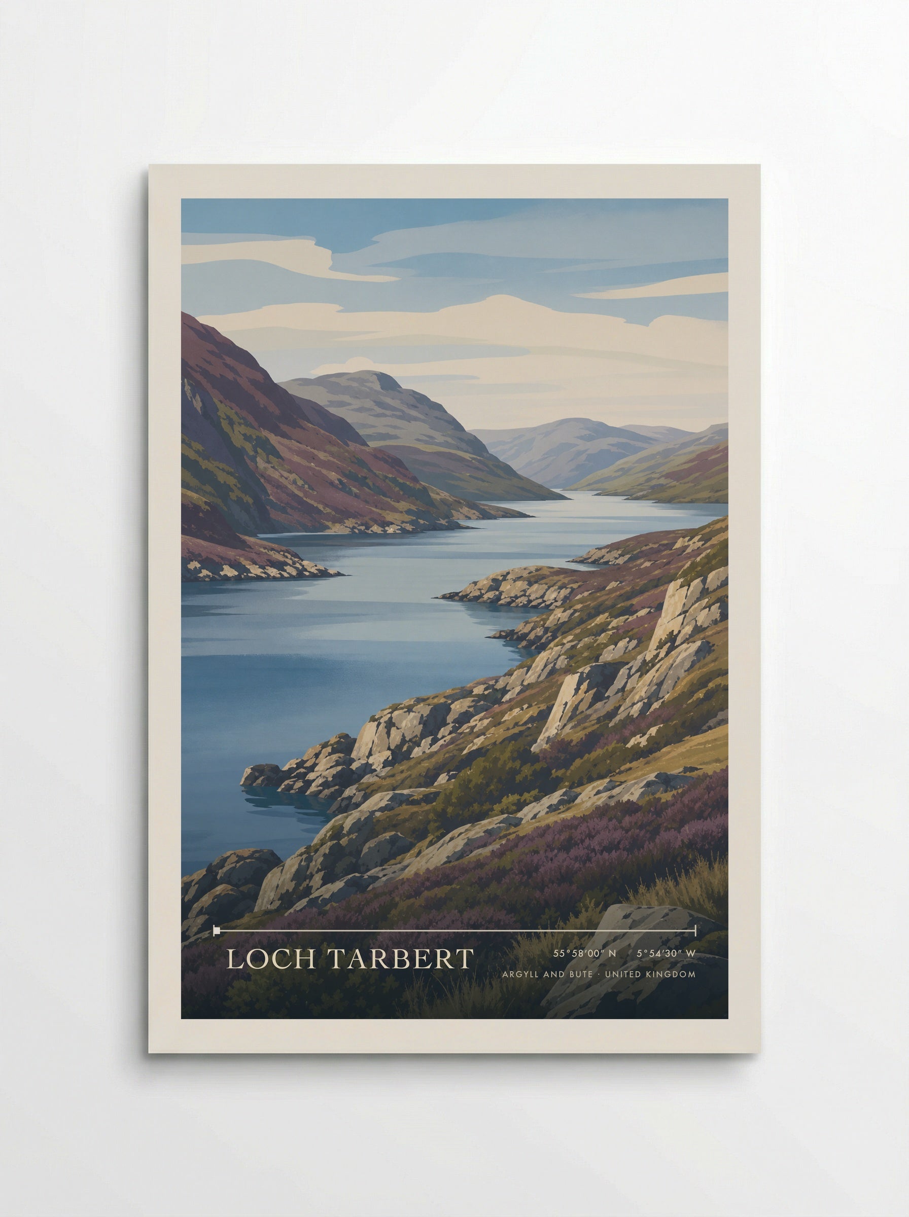 Loch Tarbert Argyll and Bute United Kingdom Travel Poster - Poster