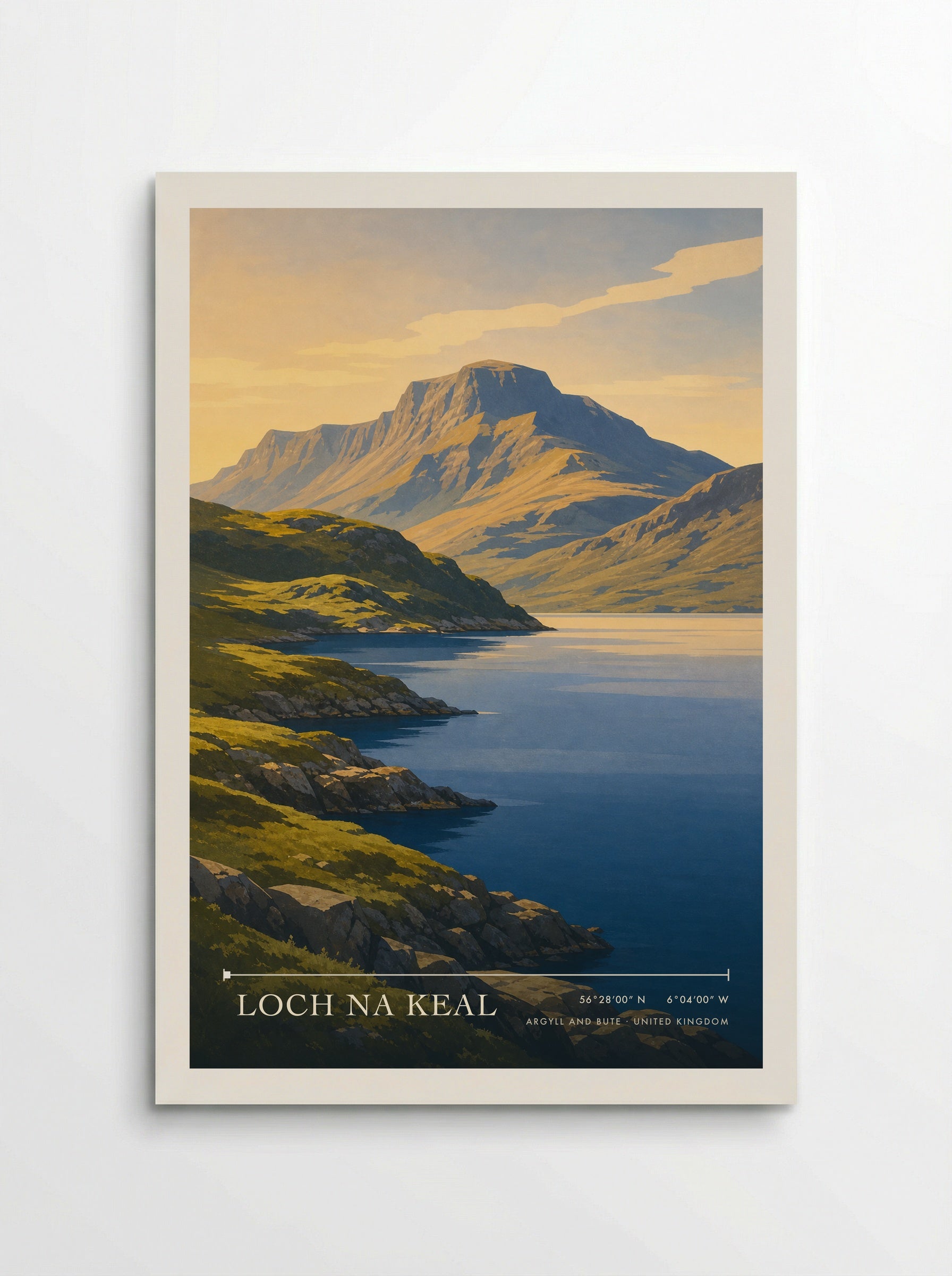 Loch na Keal Argyll and Bute United Kingdom Travel Poster - Poster