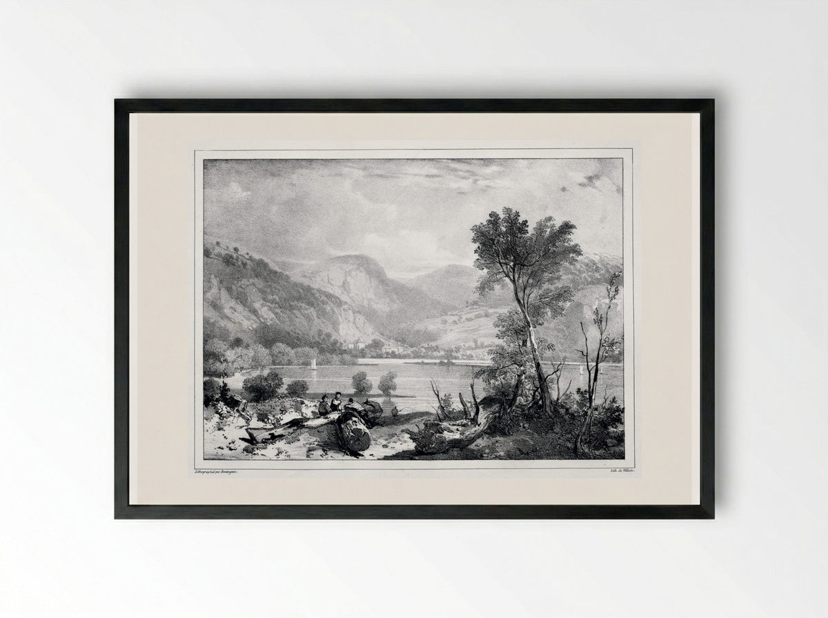 Lochkillin - Richard Parkes Bonington - Framed Print Black