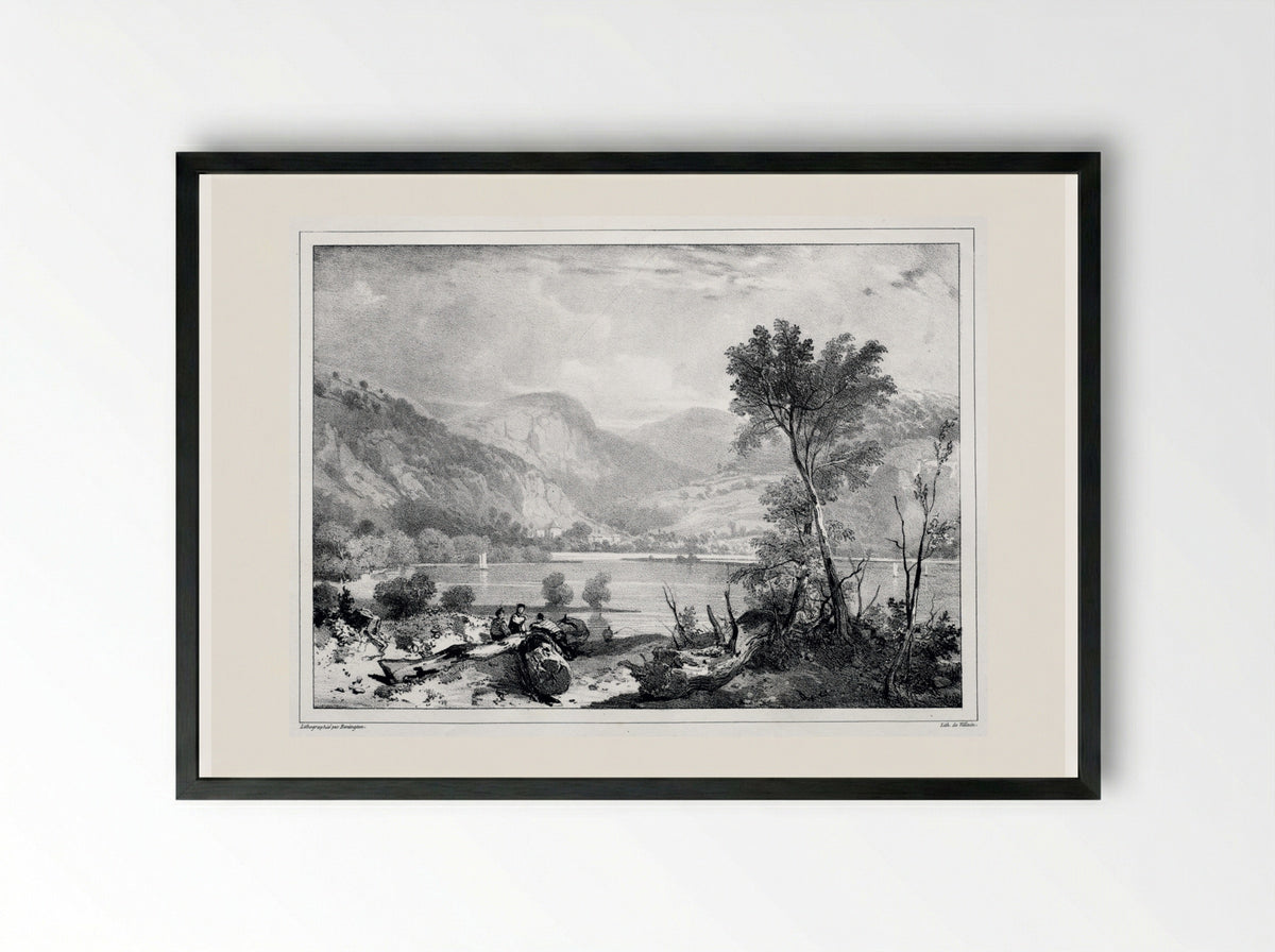 Lochkillin - Richard Parkes Bonington - Framed Print Black