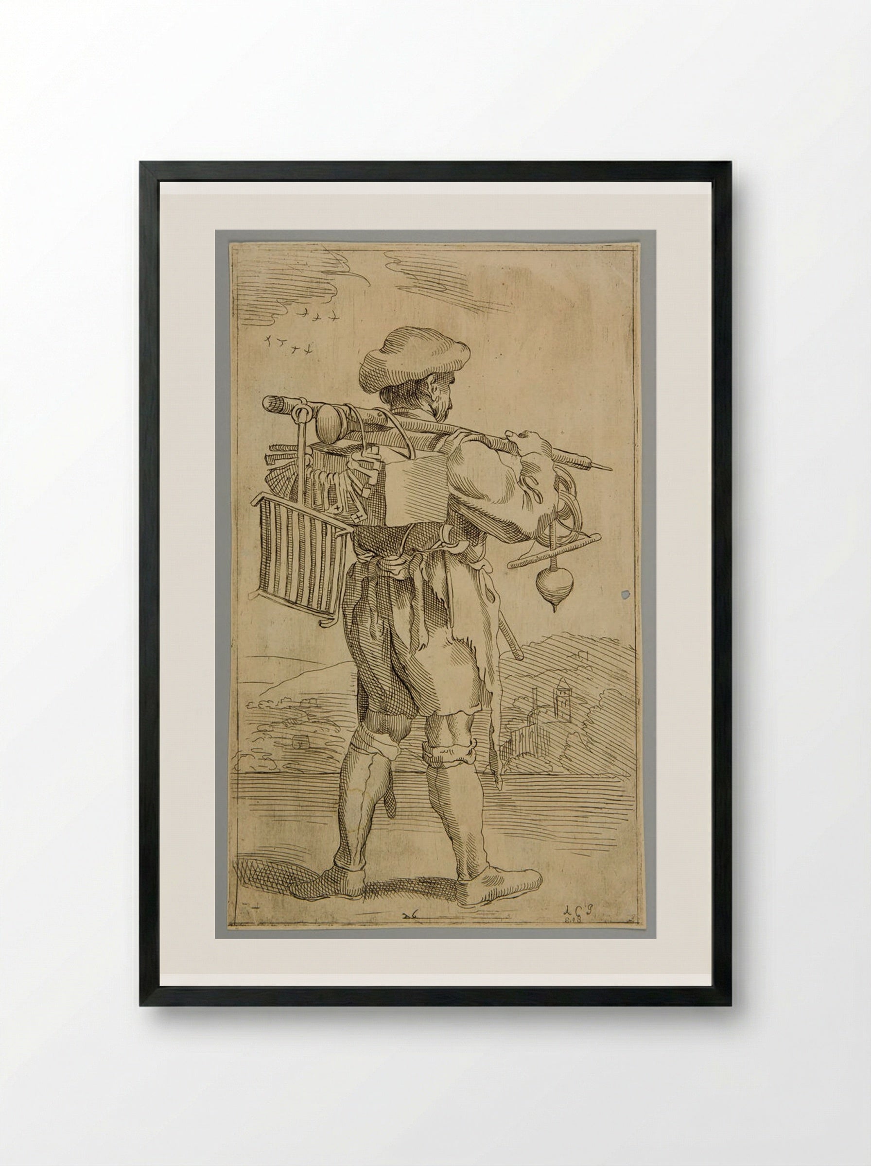 Locksmith! I have keys, plate 26 - Simon Guillain - Framed Print Black