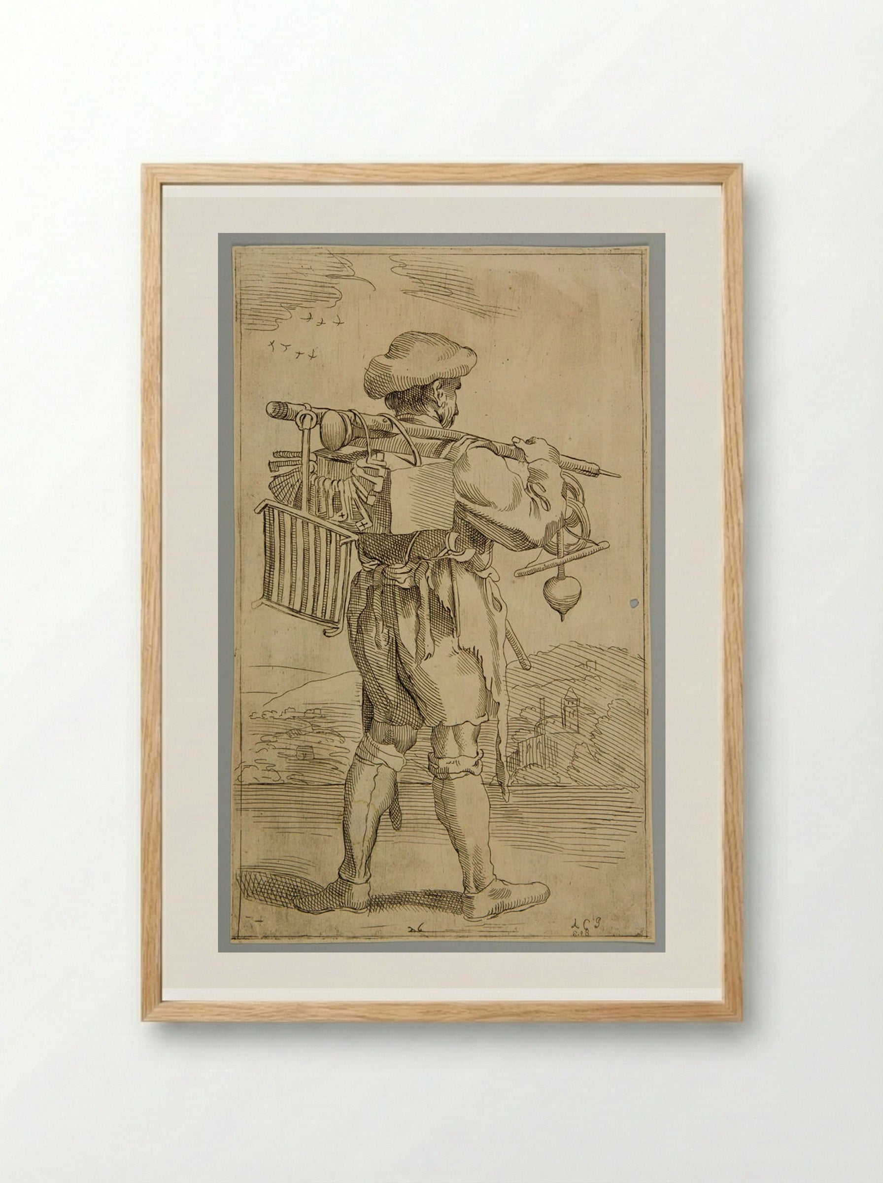 Locksmith! I have keys, plate 26 - Simon Guillain - Framed Print Wood