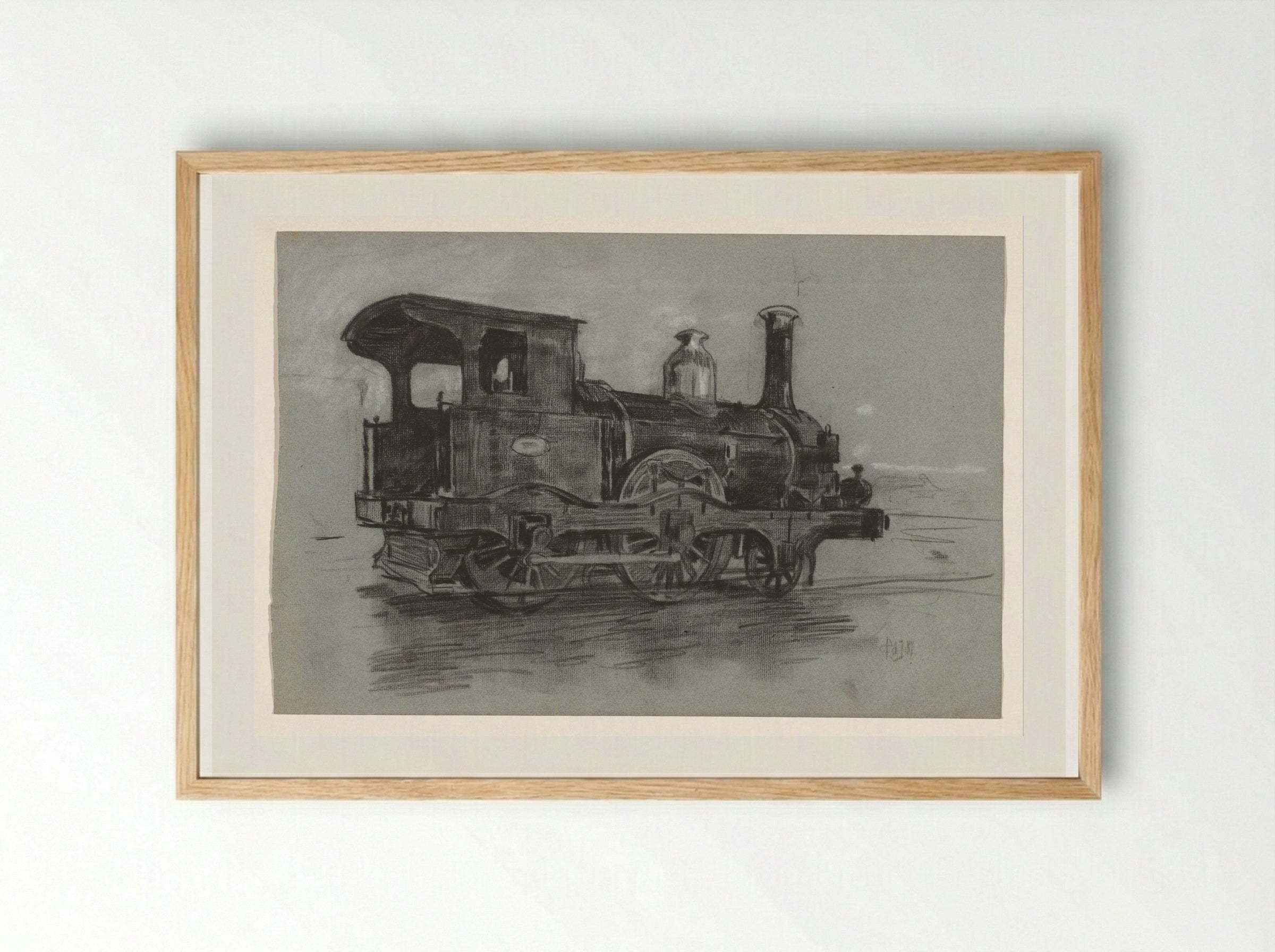 Locomotief - Pieter de Josselin de Jong - Framed Print Wood