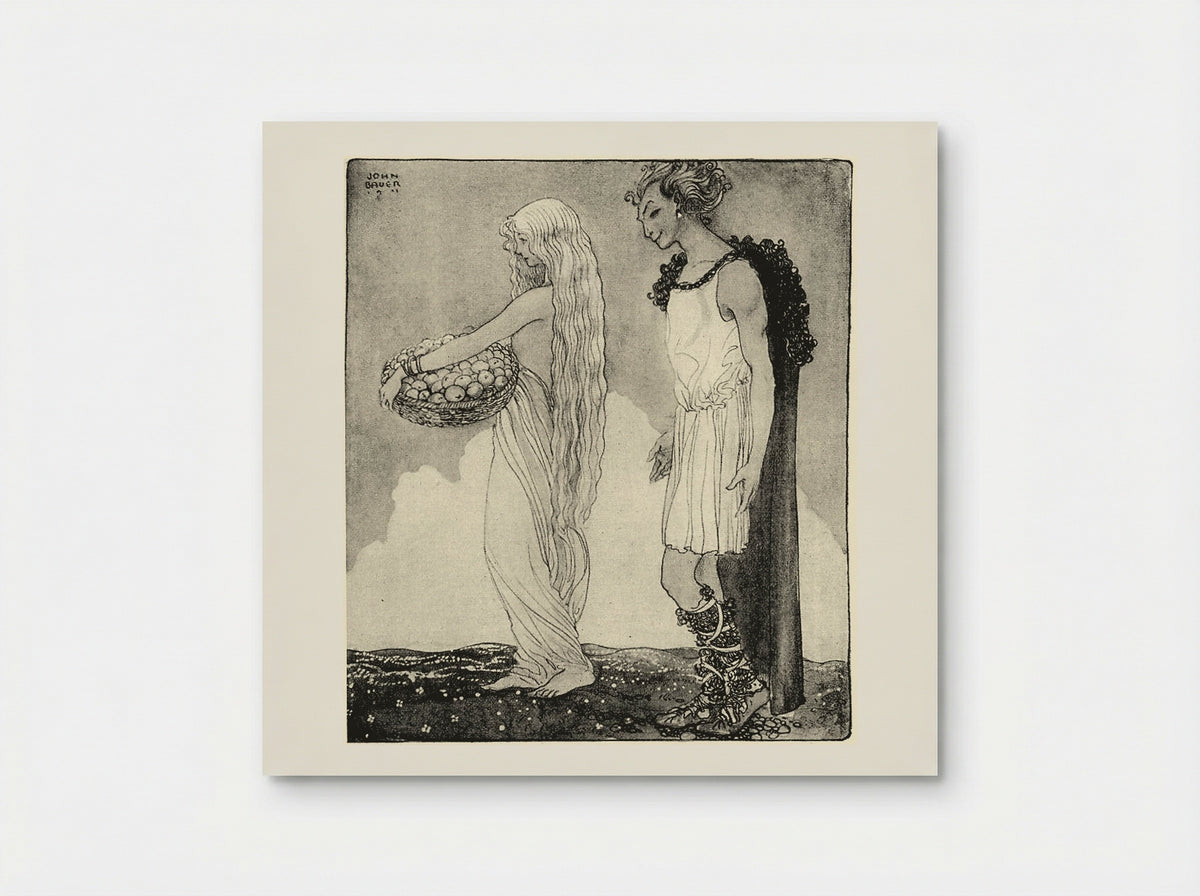 Loki and Idun - John Bauer - Poster