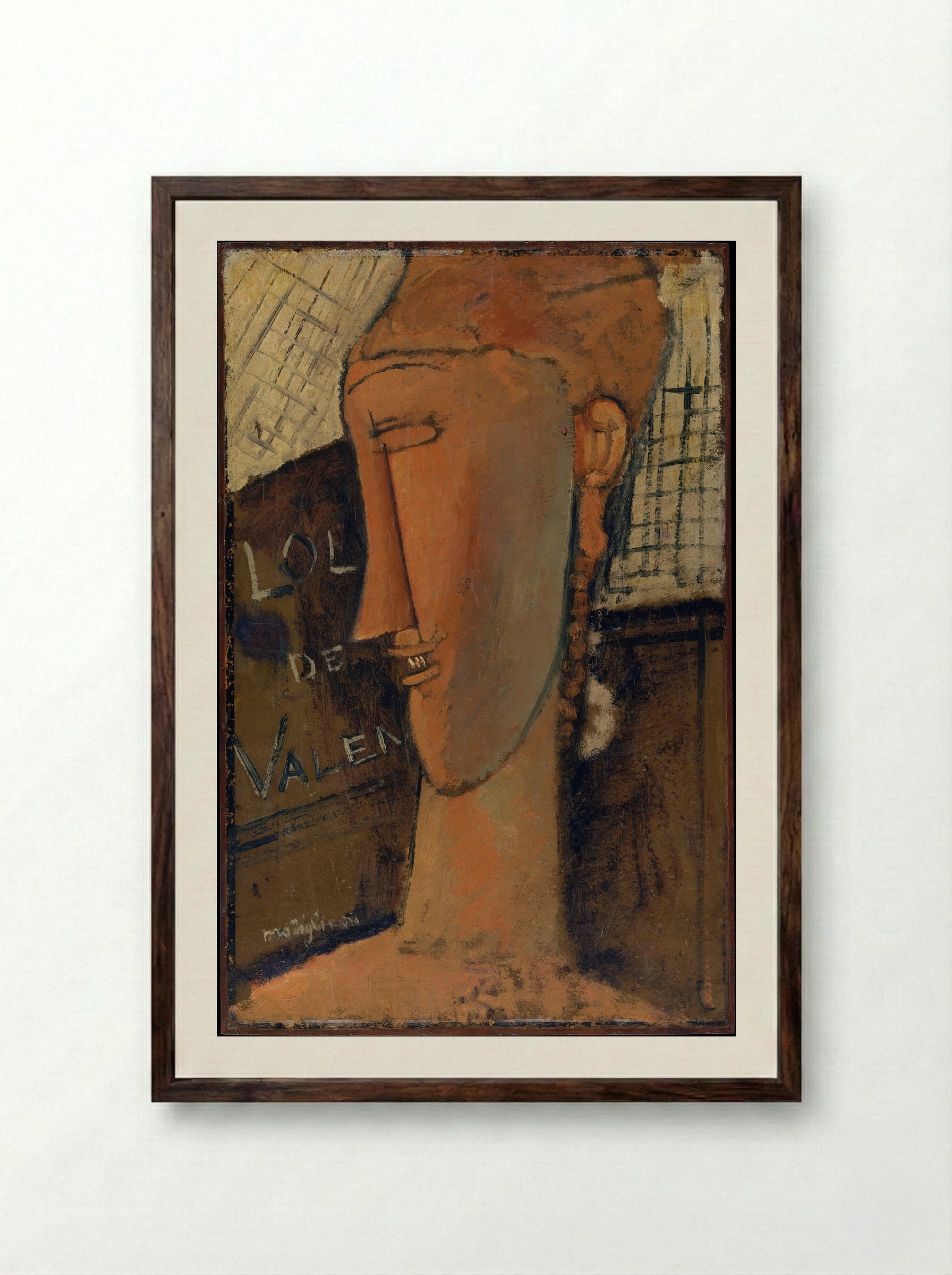 Lola de Valence - Amedeo Modigliani - Framed Print Dark Wood