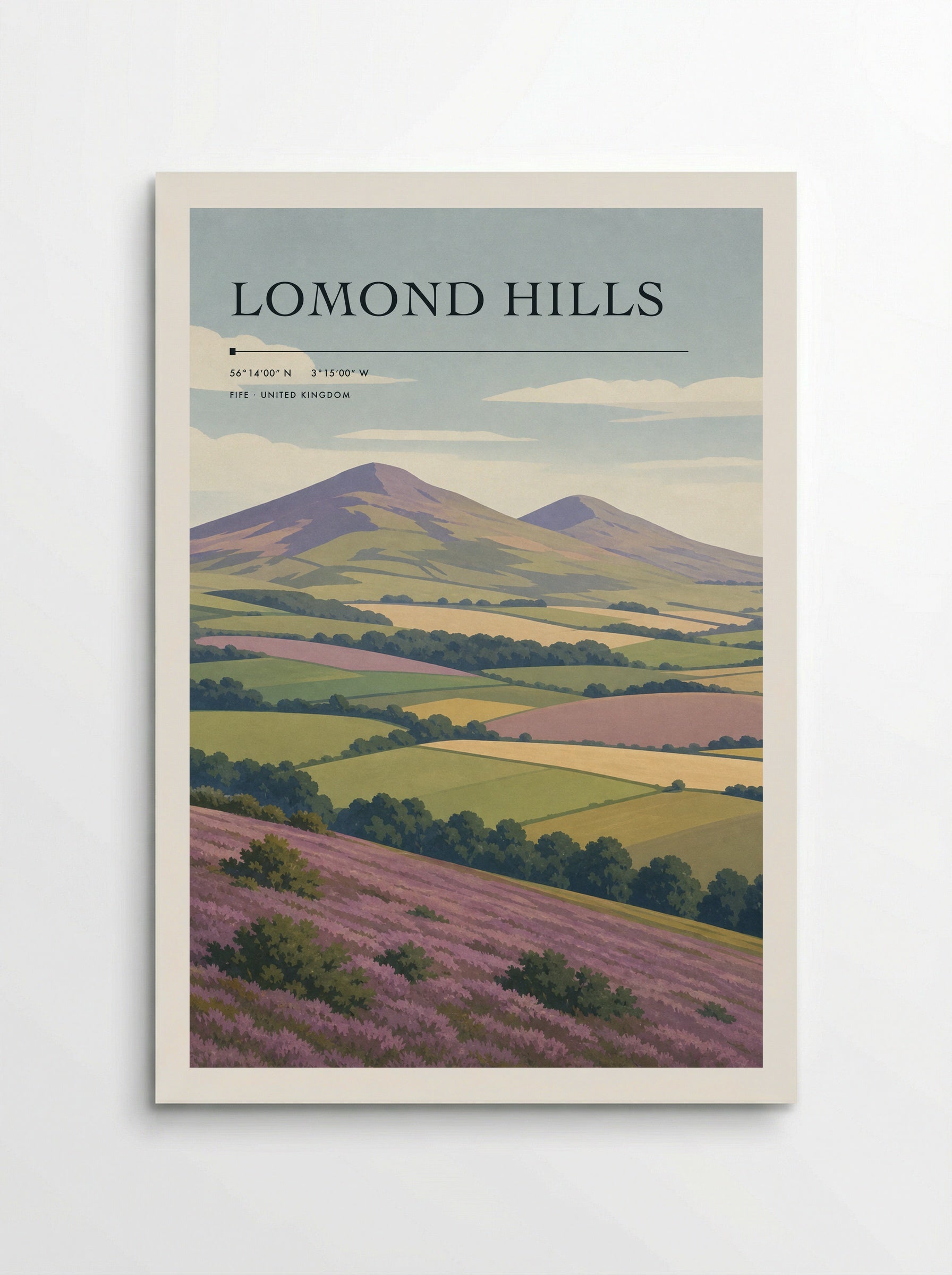 Lomond Hills Fife United Kingdom Travel Poster - Poster