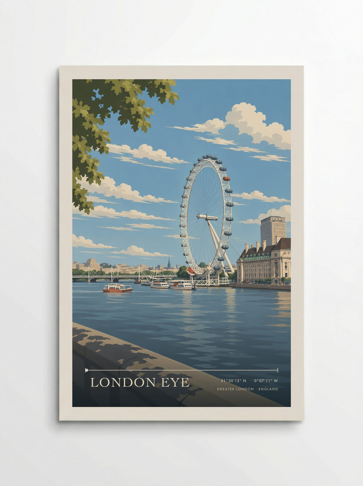 London Eye, Greater London | Travel Poster - Poster