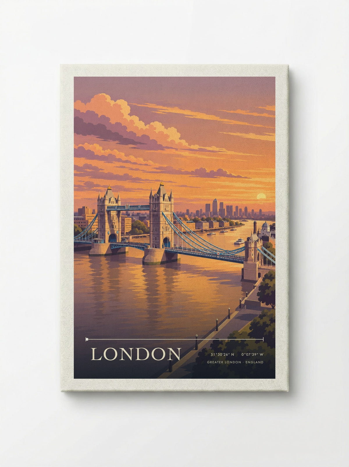 London, Greater London | Travel Poster - Canvas