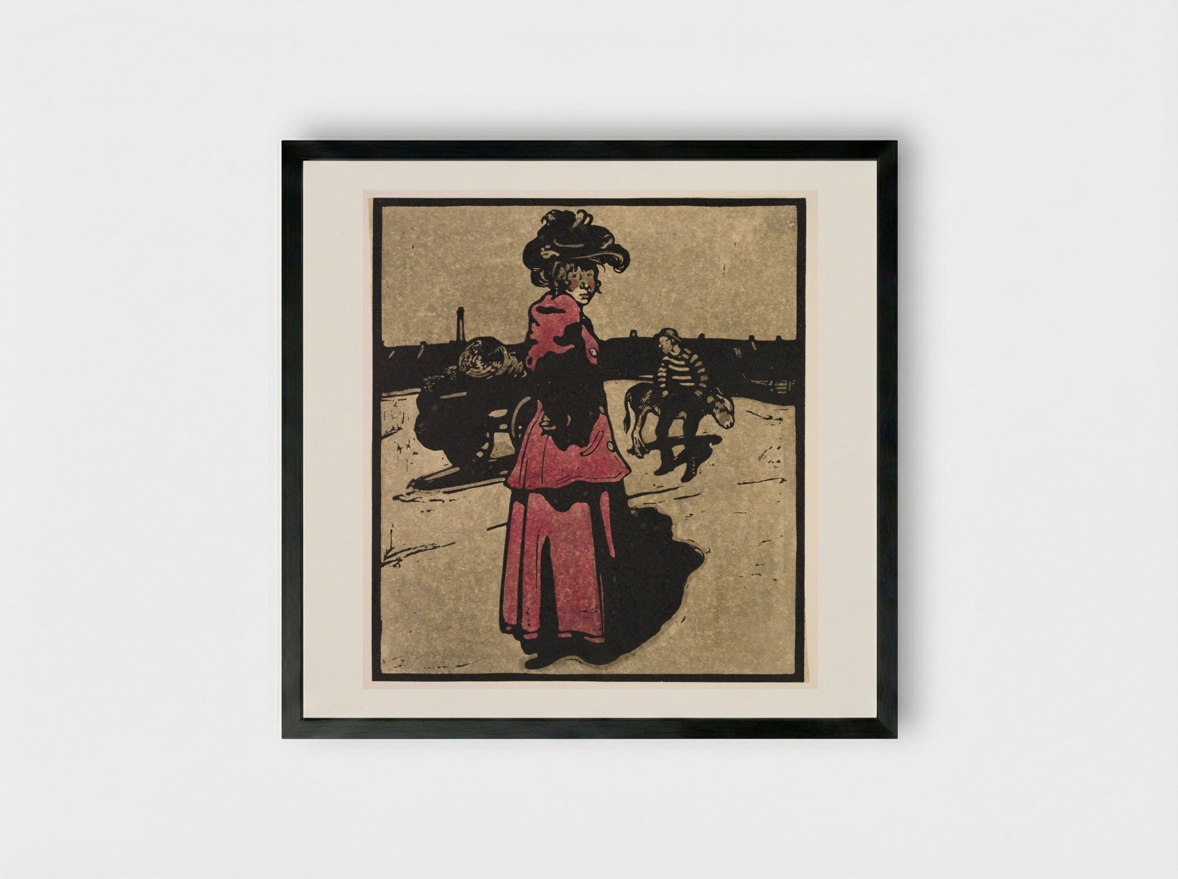 London Types: Coster - William Nicholson - Framed Print Black