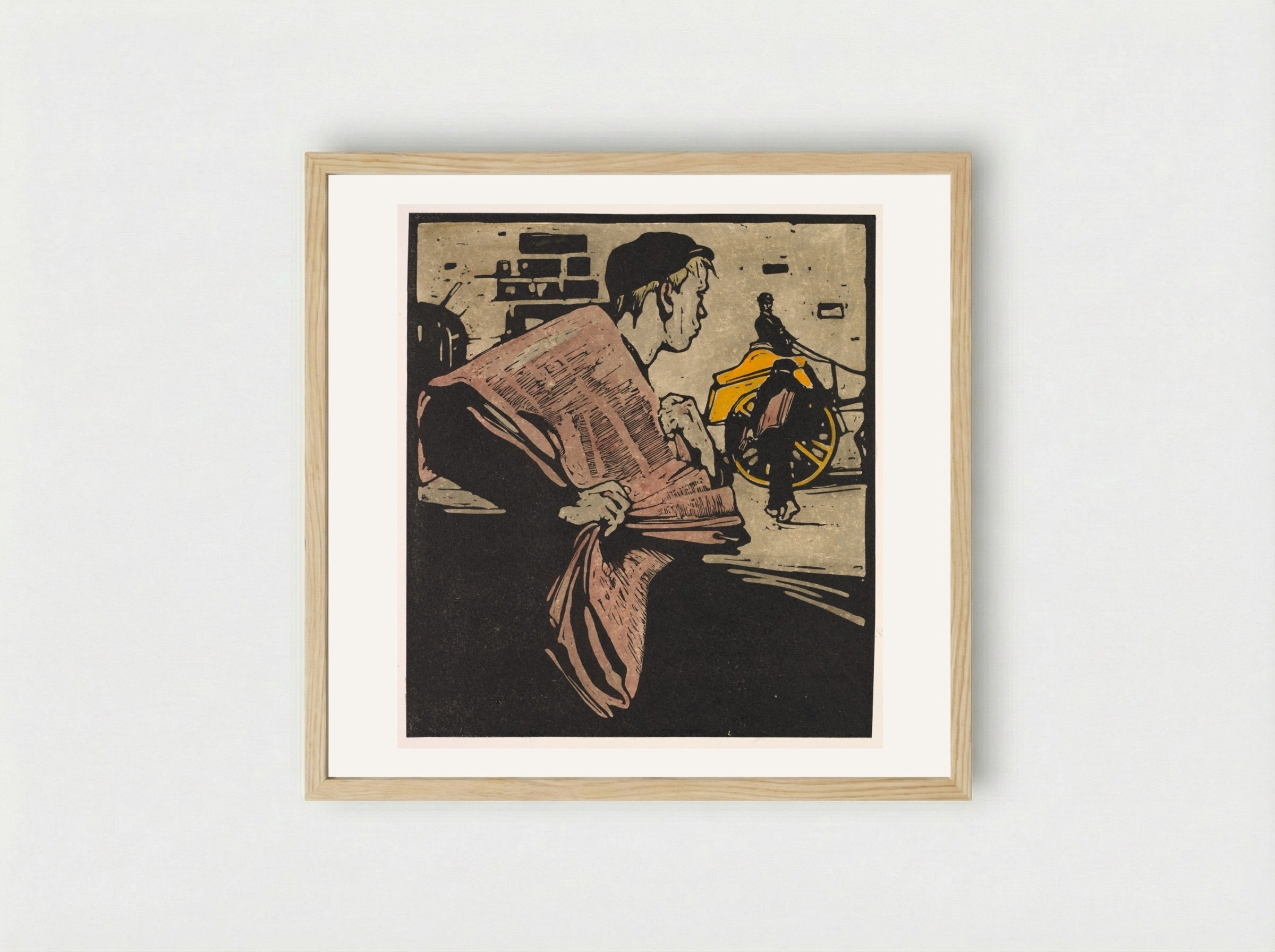 London Types: News-boy - William Nicholson - Framed Print Wood