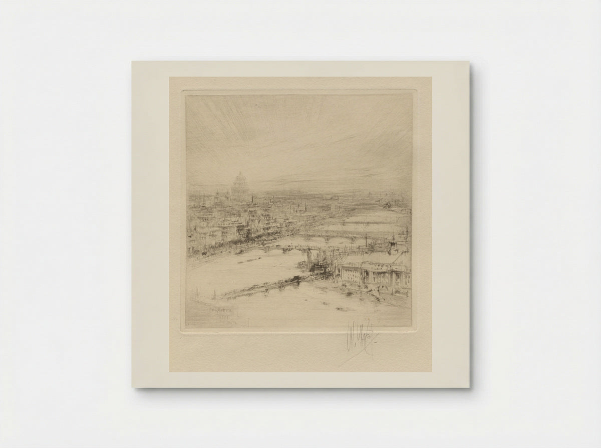 London (View of the Thames) - William Walcot - Poster