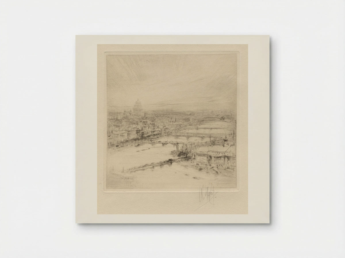 London (View of the Thames) - William Walcot - Poster