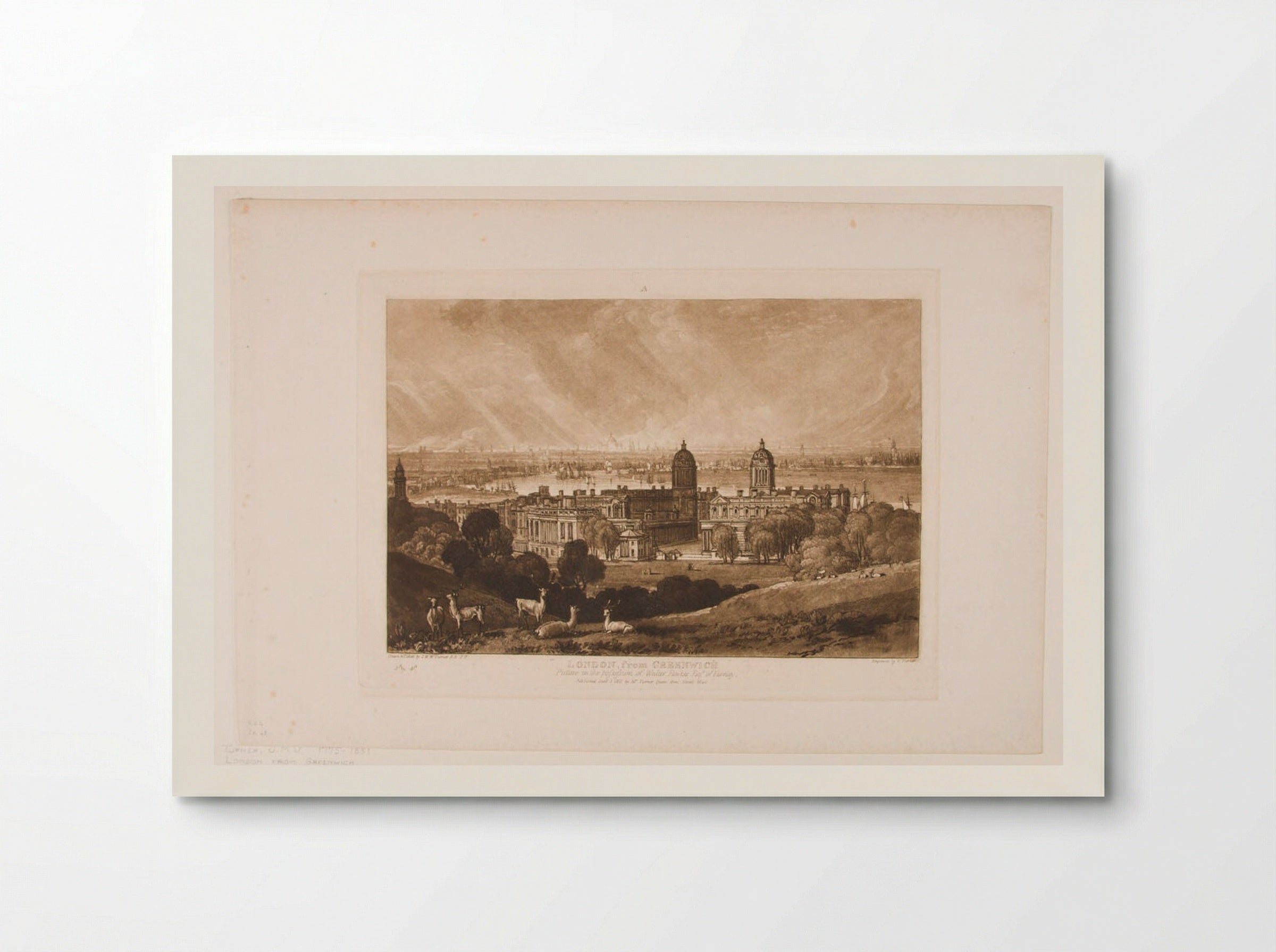 London from Greenwich - Charles Turner - Poster
