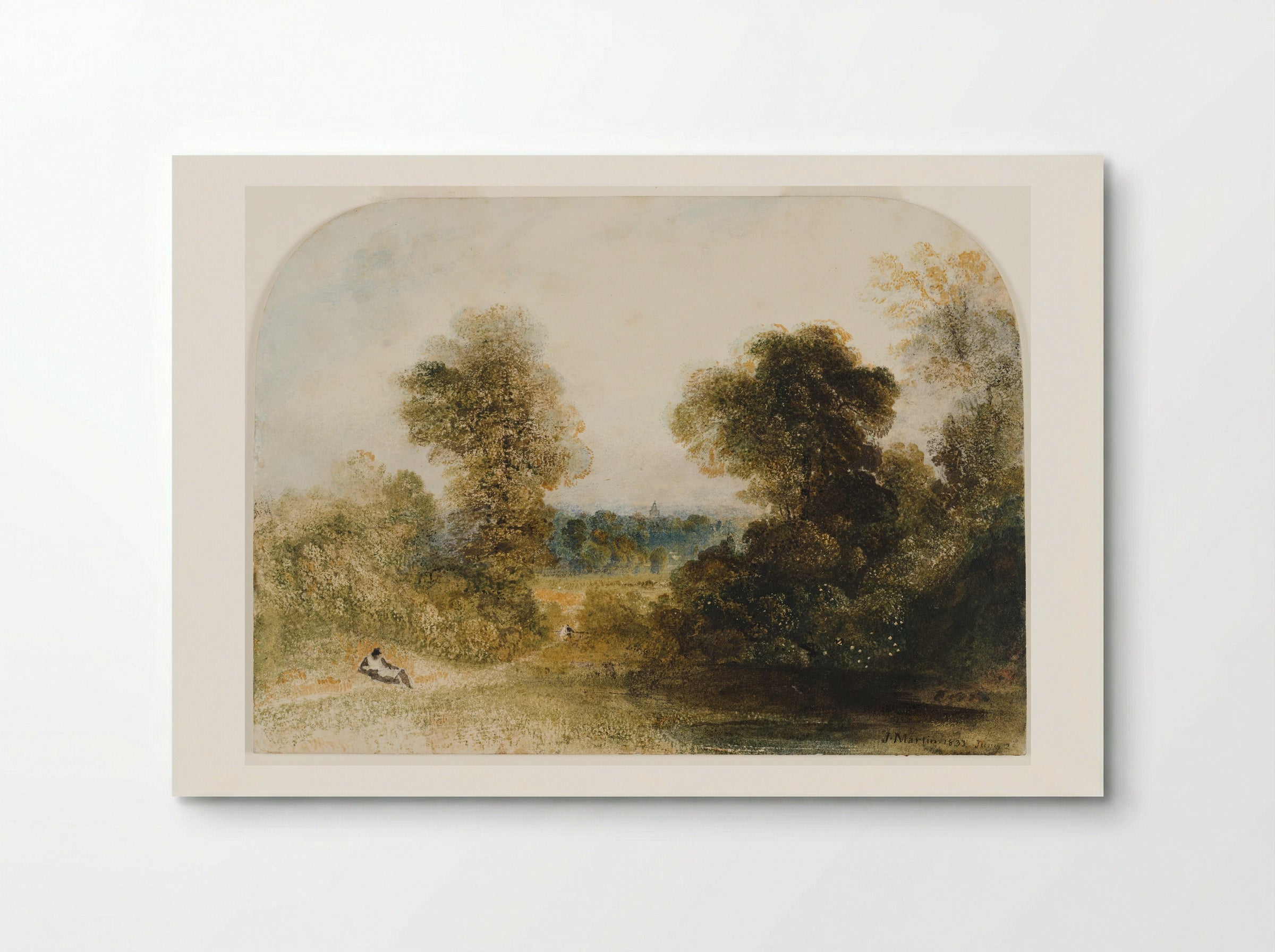 London from Primrose Hill - John Martin - Poster