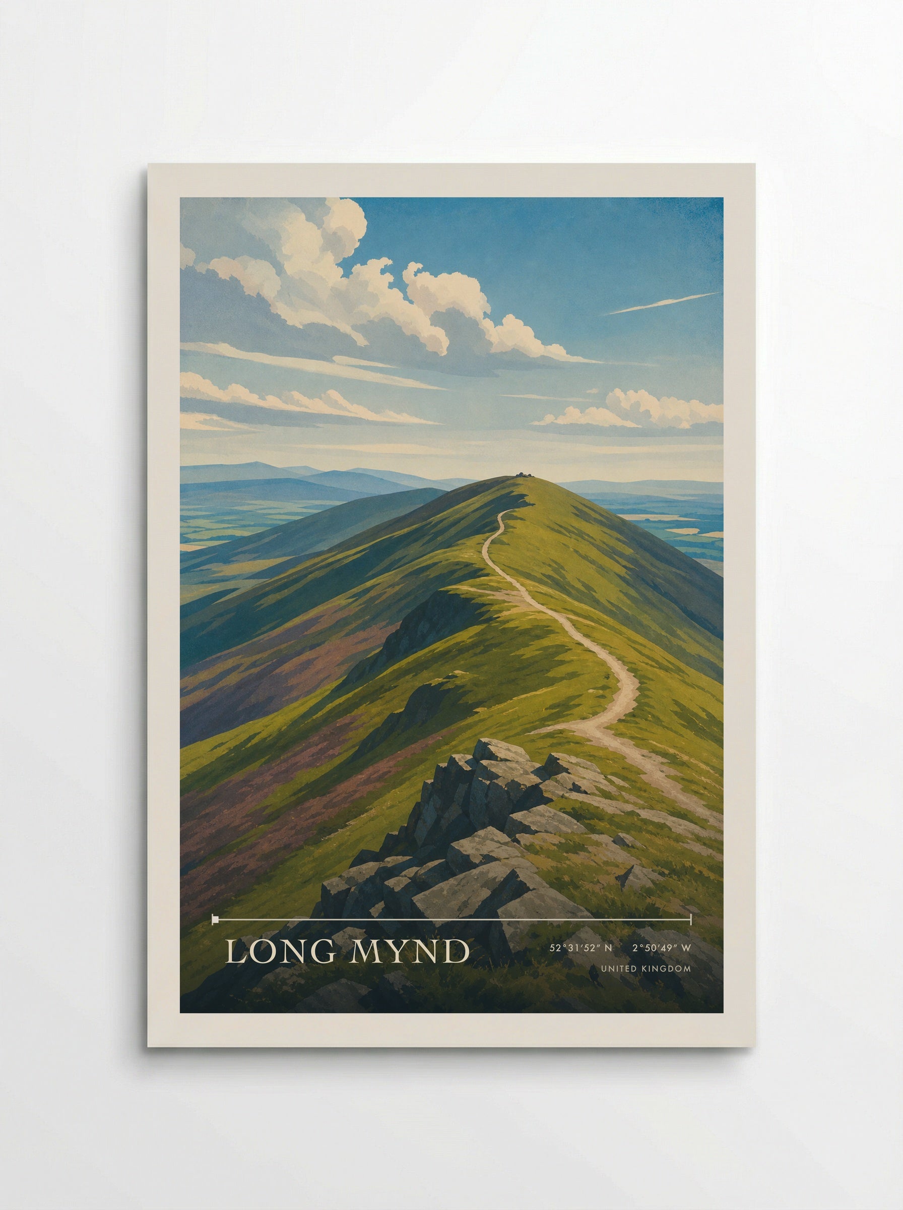Long Mynd United Kingdom Travel Poster - Poster
