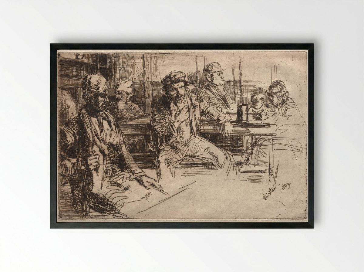Longshoremen - James McNeill Whistler - Framed Print Black