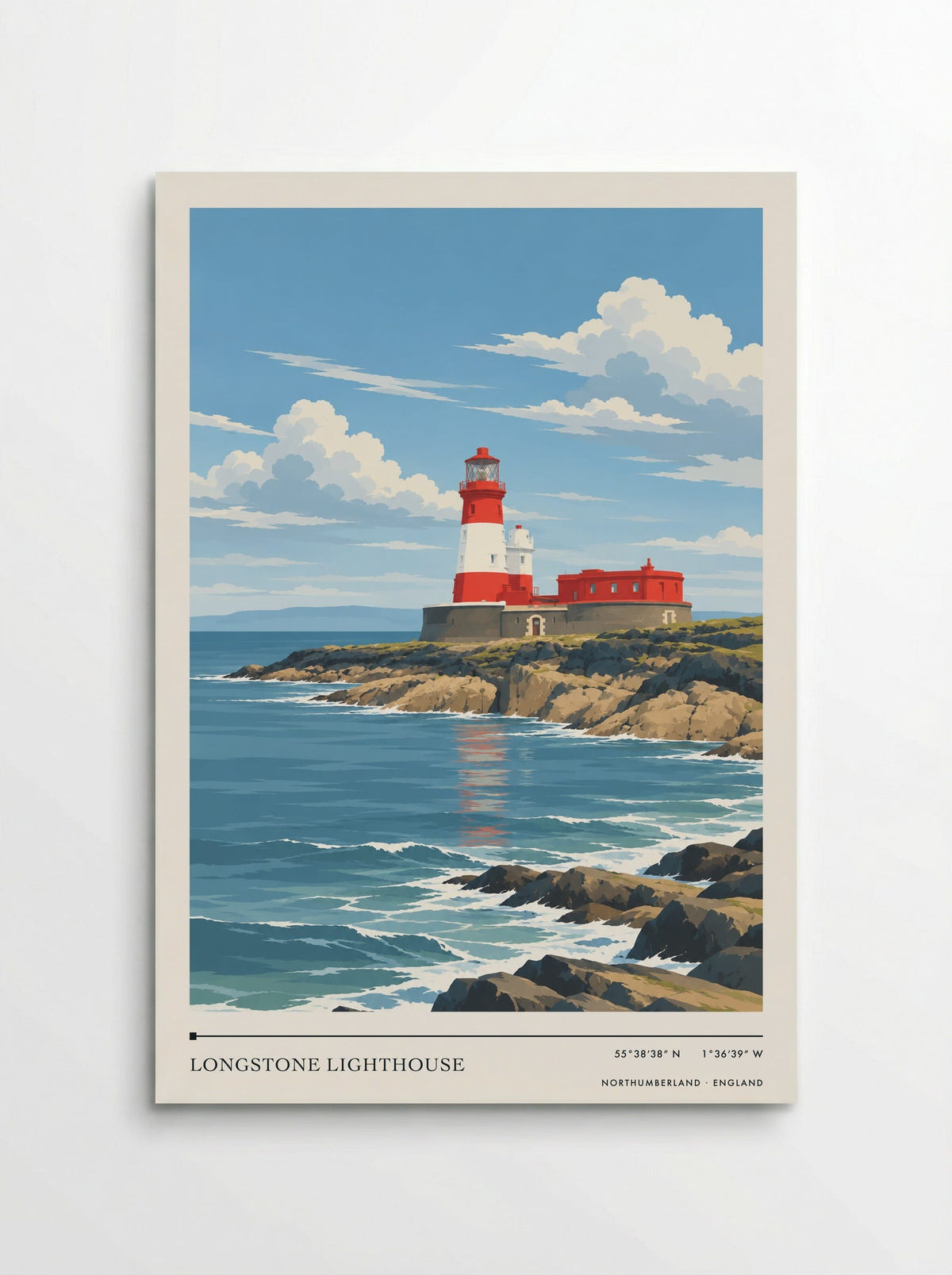 Longstone Lighthouse, Northumberland | Travel Poster - Poster