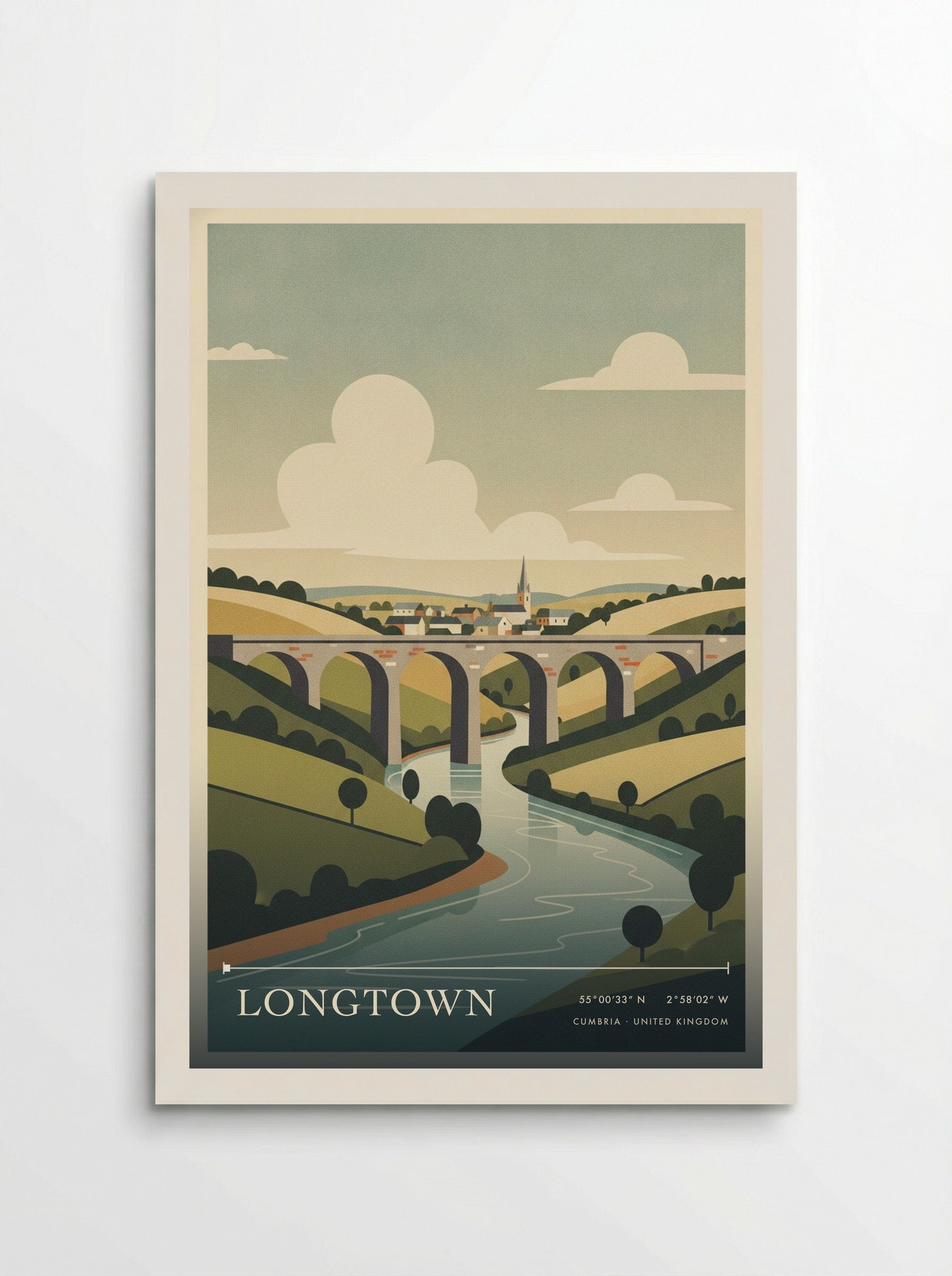 Longtown Cumbria United Kingdom Travel Poster - Poster