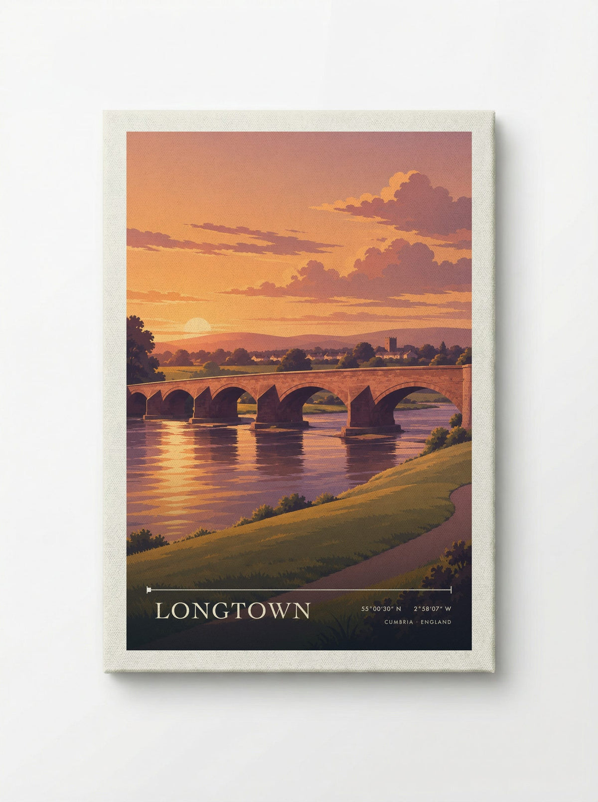 Longtown, Cumbria | Travel Poster - Canvas
