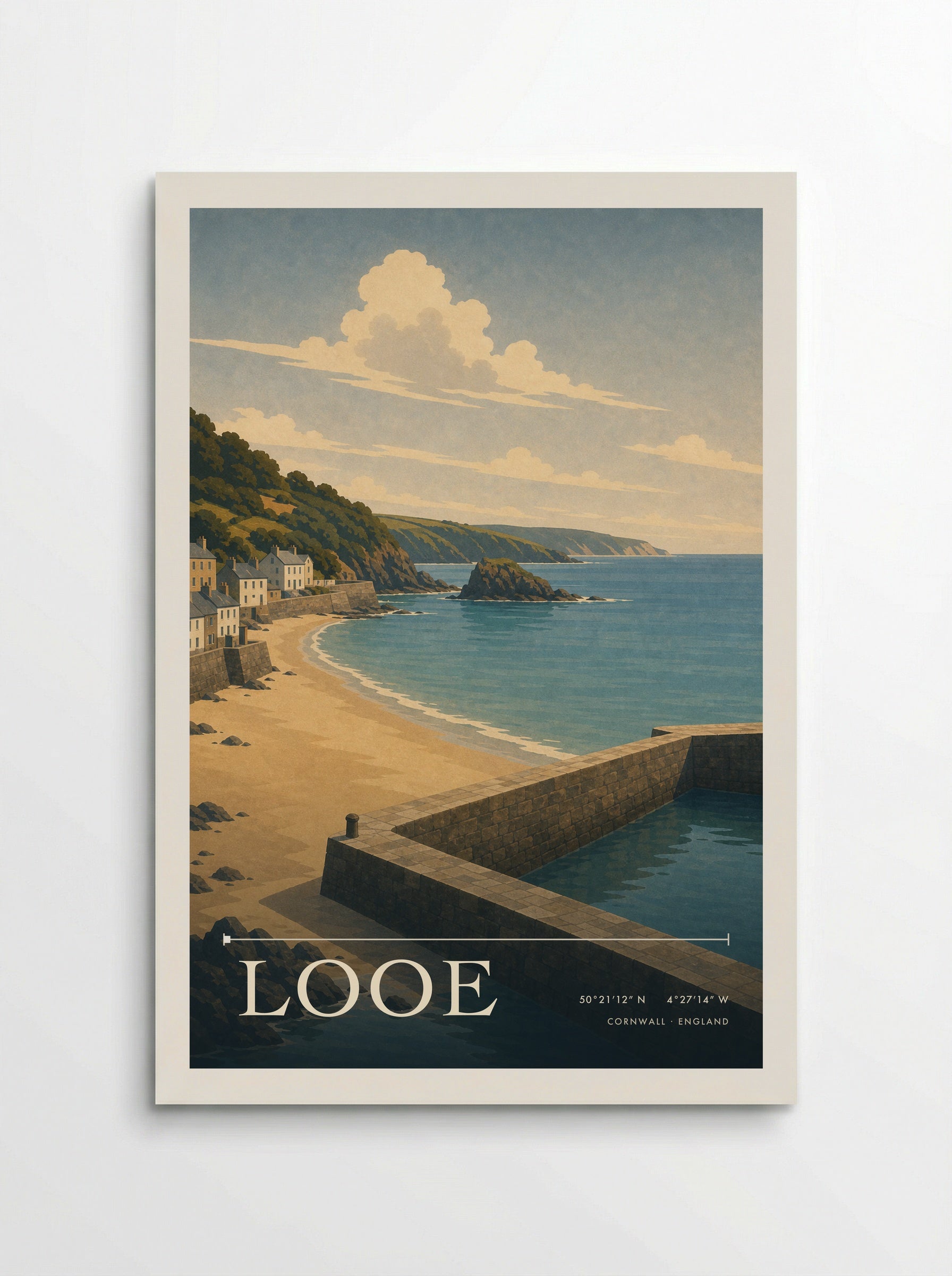 Looe Cornwall England Travel Poster - Poster