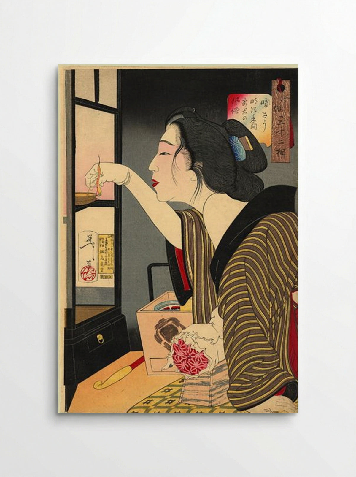 Looking Dark: The Appearance of a Wife During the Meiji Era - Tsukioka Yoshitoshi - Poster