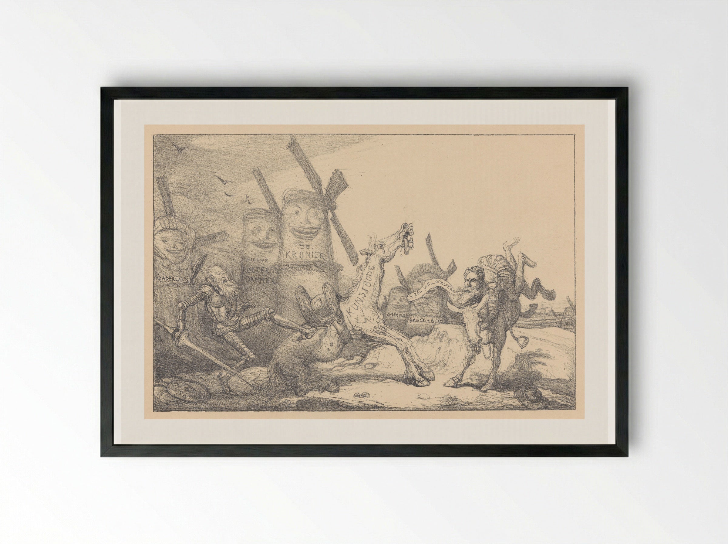Loos alarm - Marius Bauer - Framed Print Black