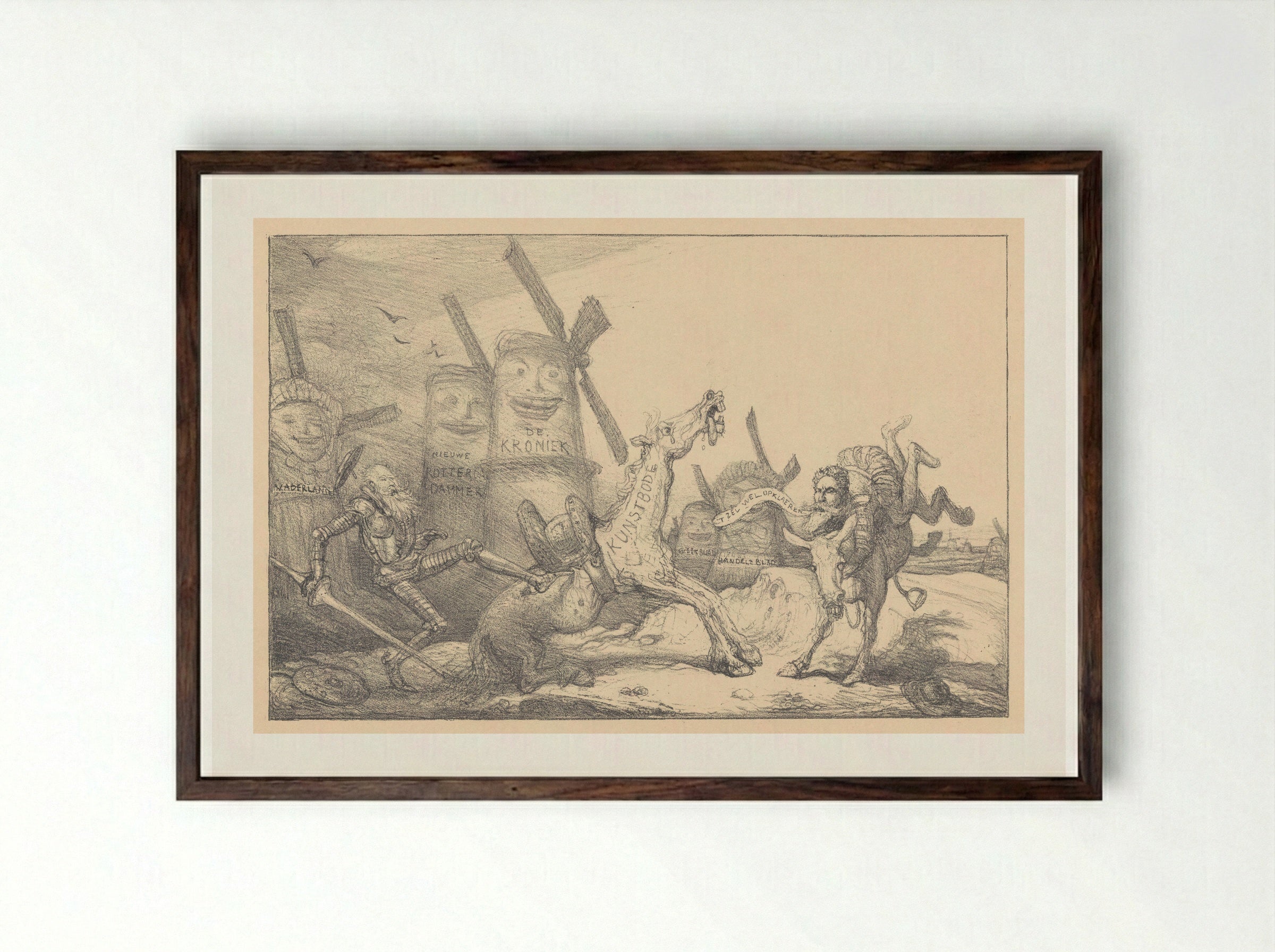 Loos alarm - Marius Bauer - Framed Print Dark Wood