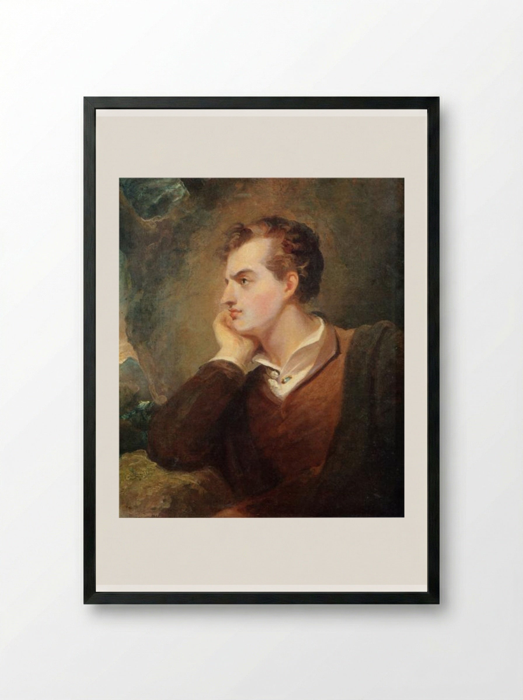 Lord Byron - Thomas Sully - Framed Print Black