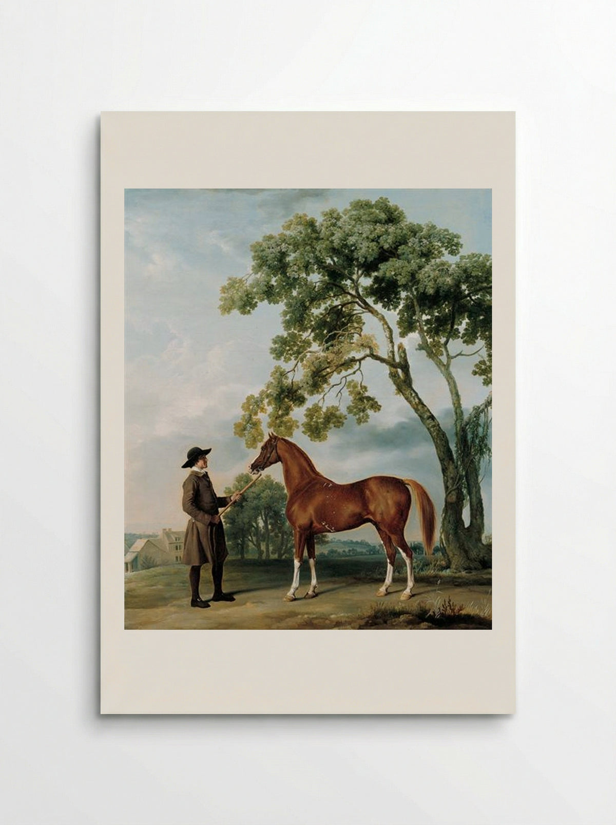 Lord Grosvenor's Arabian Stallion with a Groom - George Stubbs - Poster