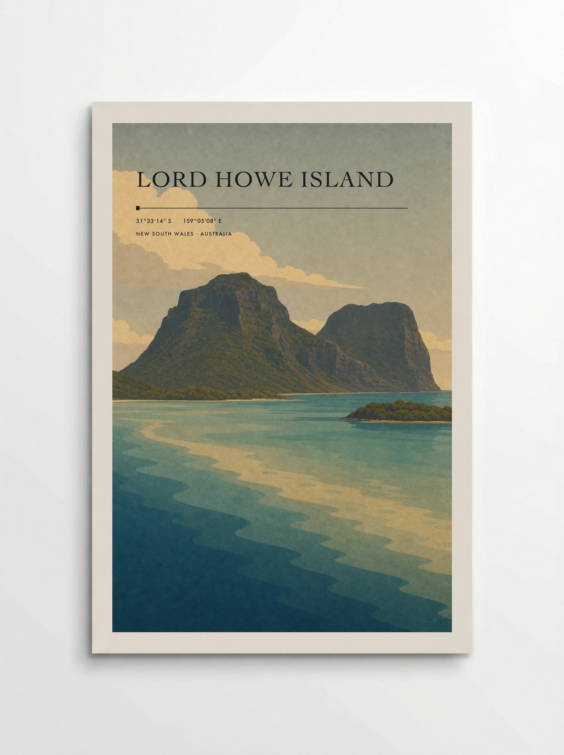Lord Howe Island Travel Poster Artwork - Poster