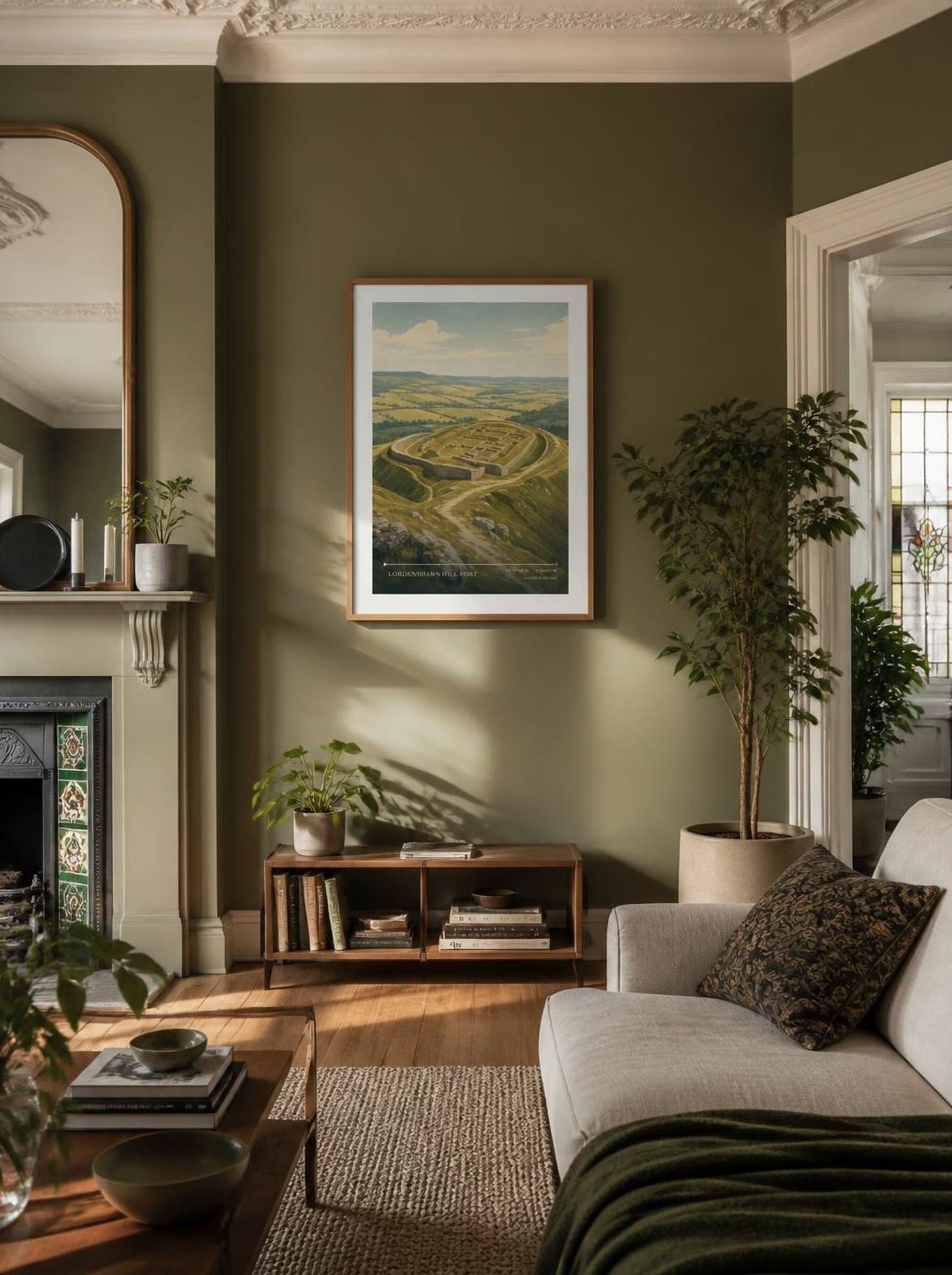 Lordenshaws hill fort United Kingdom Travel Poster - Lifestyle