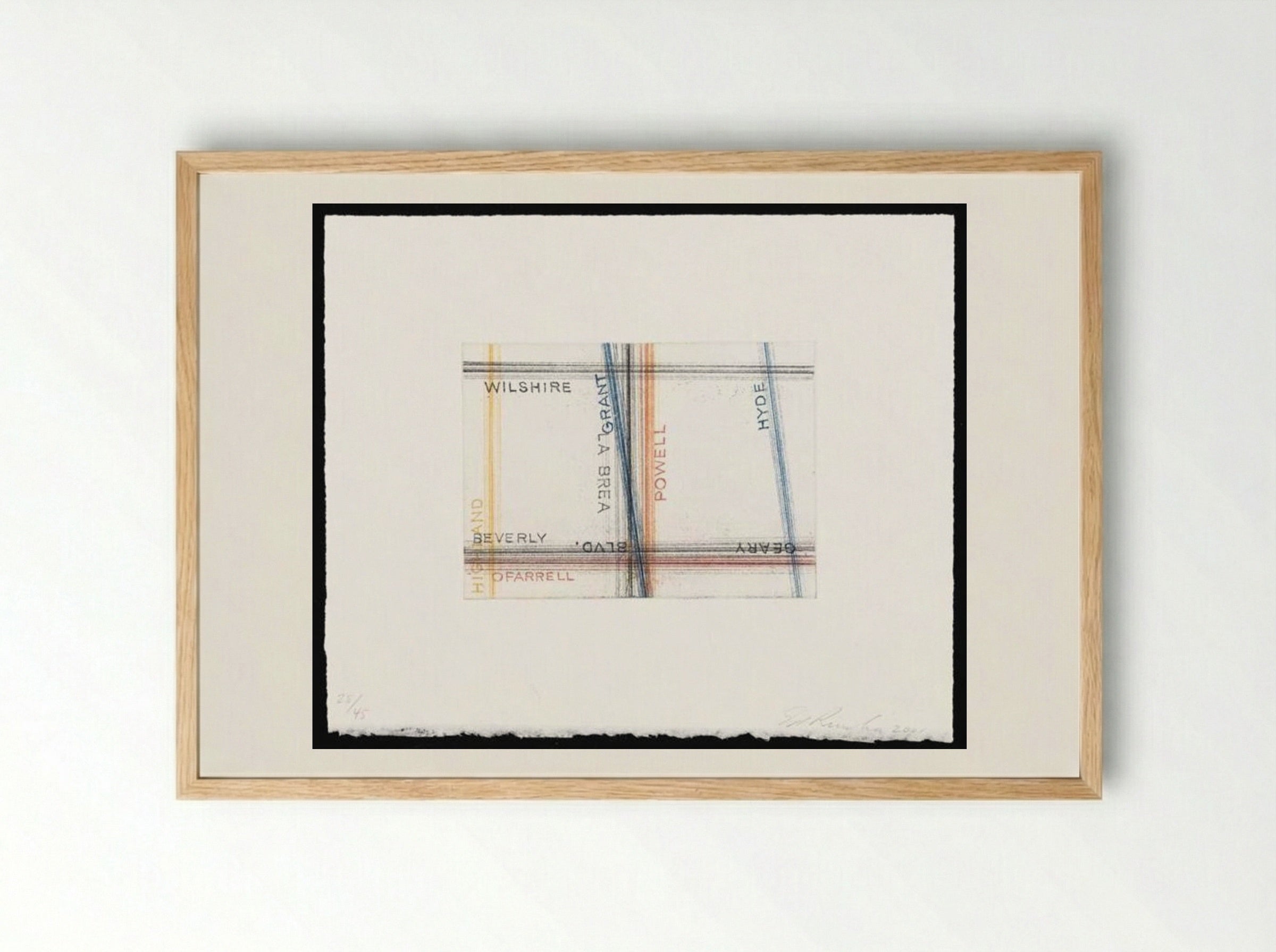 Los Francisco San Angeles - Edward Ruscha - Framed Print Wood