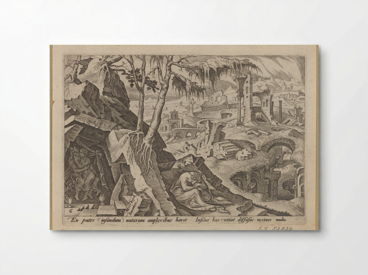 Lot Making Love to His Daughter - Philips Galle - Poster