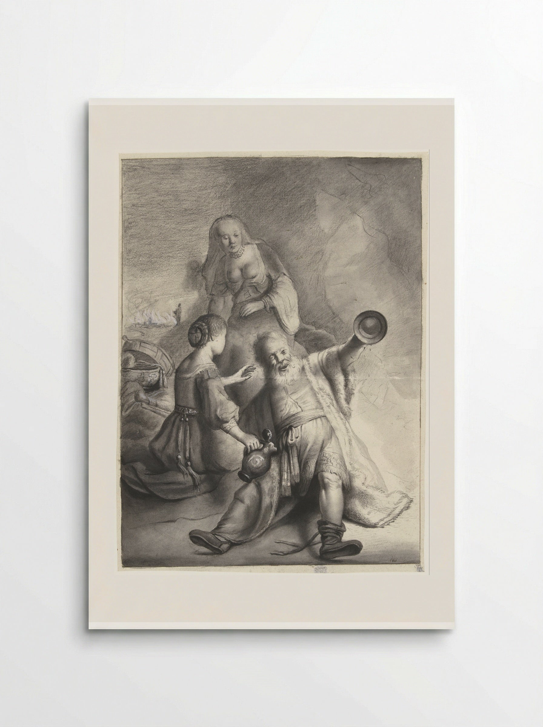 Lot and His Daughters - Moses ter Borch - Poster