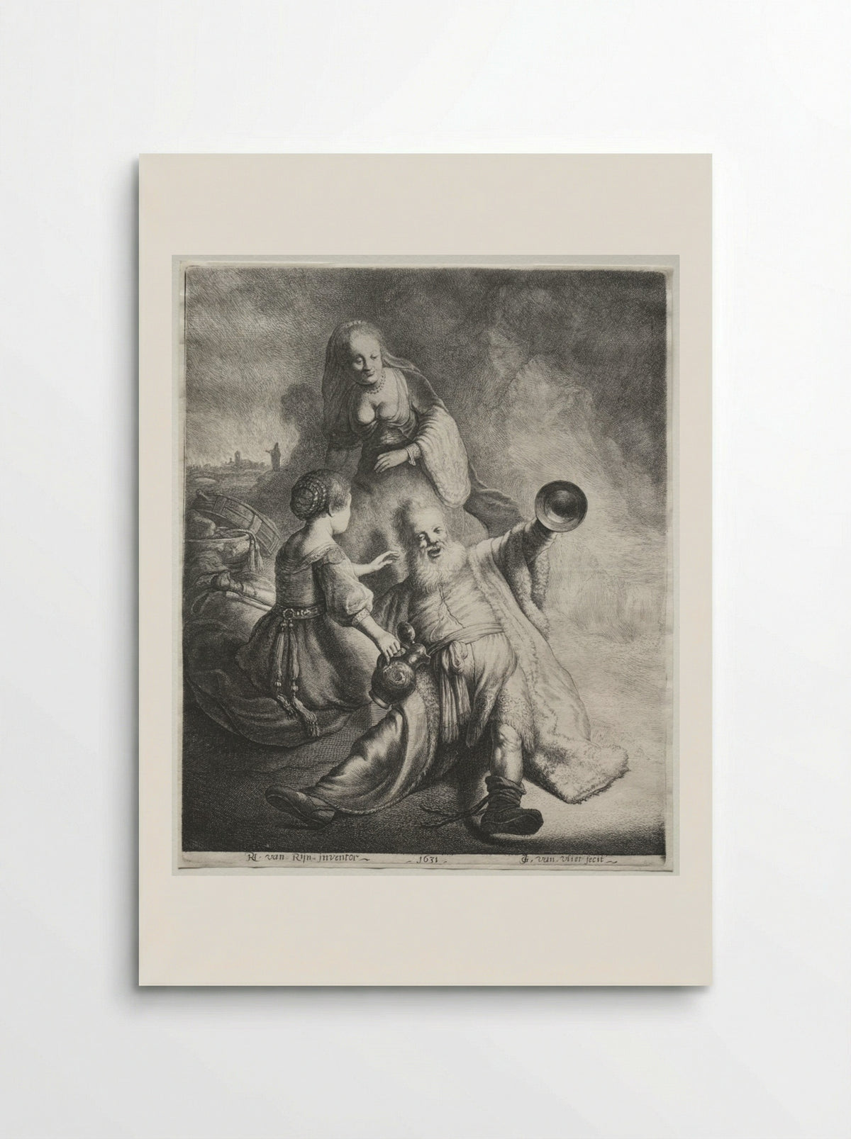 Lot and His Daughters - Jan Georg van Vliet - Poster