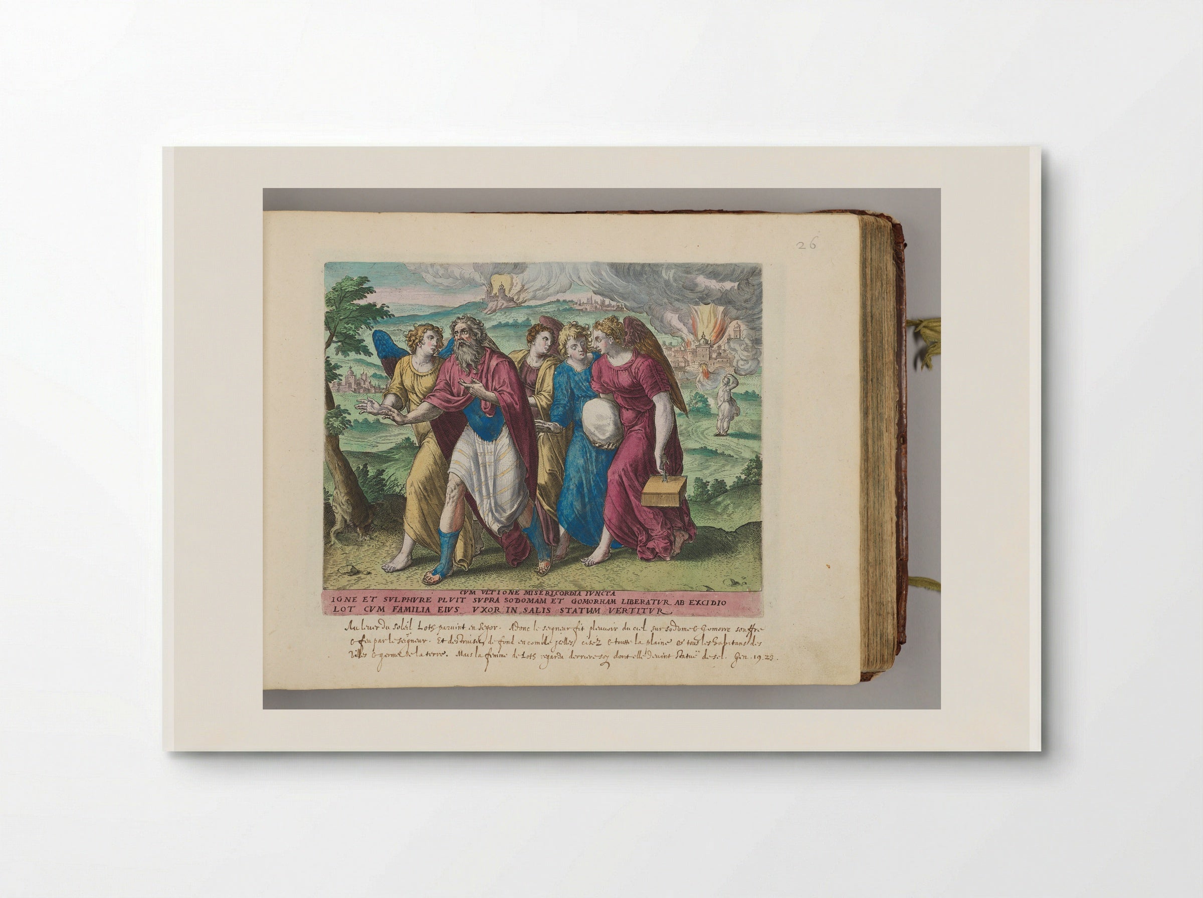 Lot and His Family Leaving Sodom - Hans Collaert the Elder - Poster