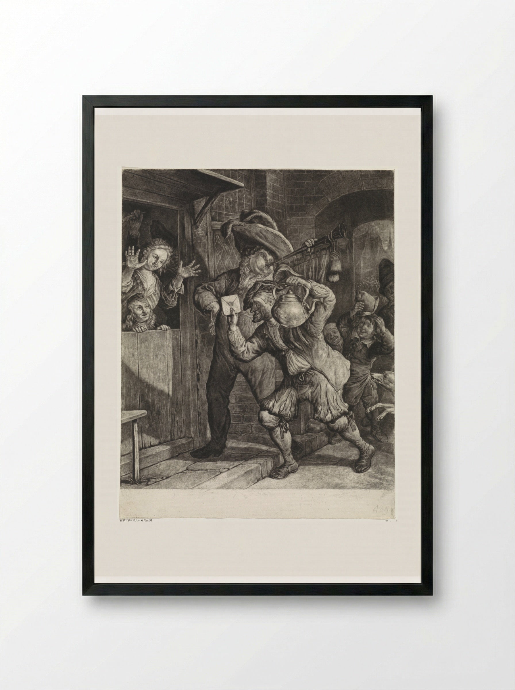 Loterij van Grootebroek - Cornelis Dusart - Framed Print Black