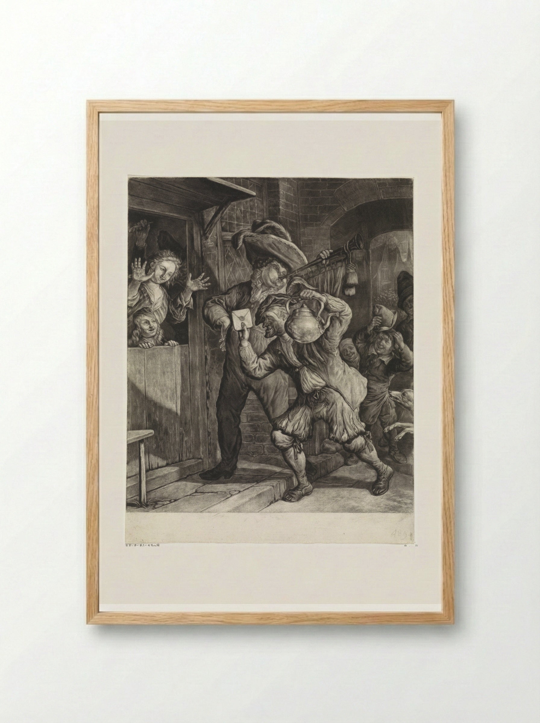Loterij van Grootebroek - Cornelis Dusart - Framed Print Wood