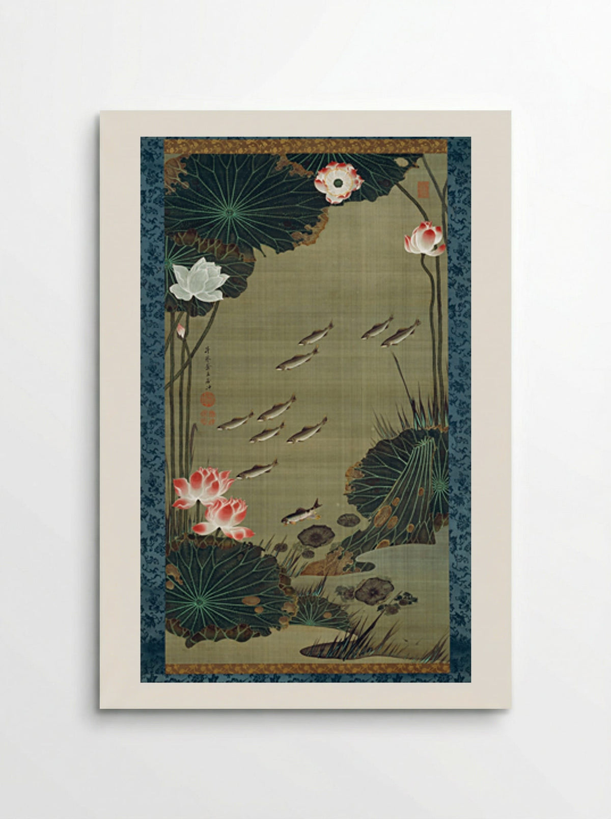 Lotus Pond and Fish - Ito Jakuchu - Poster