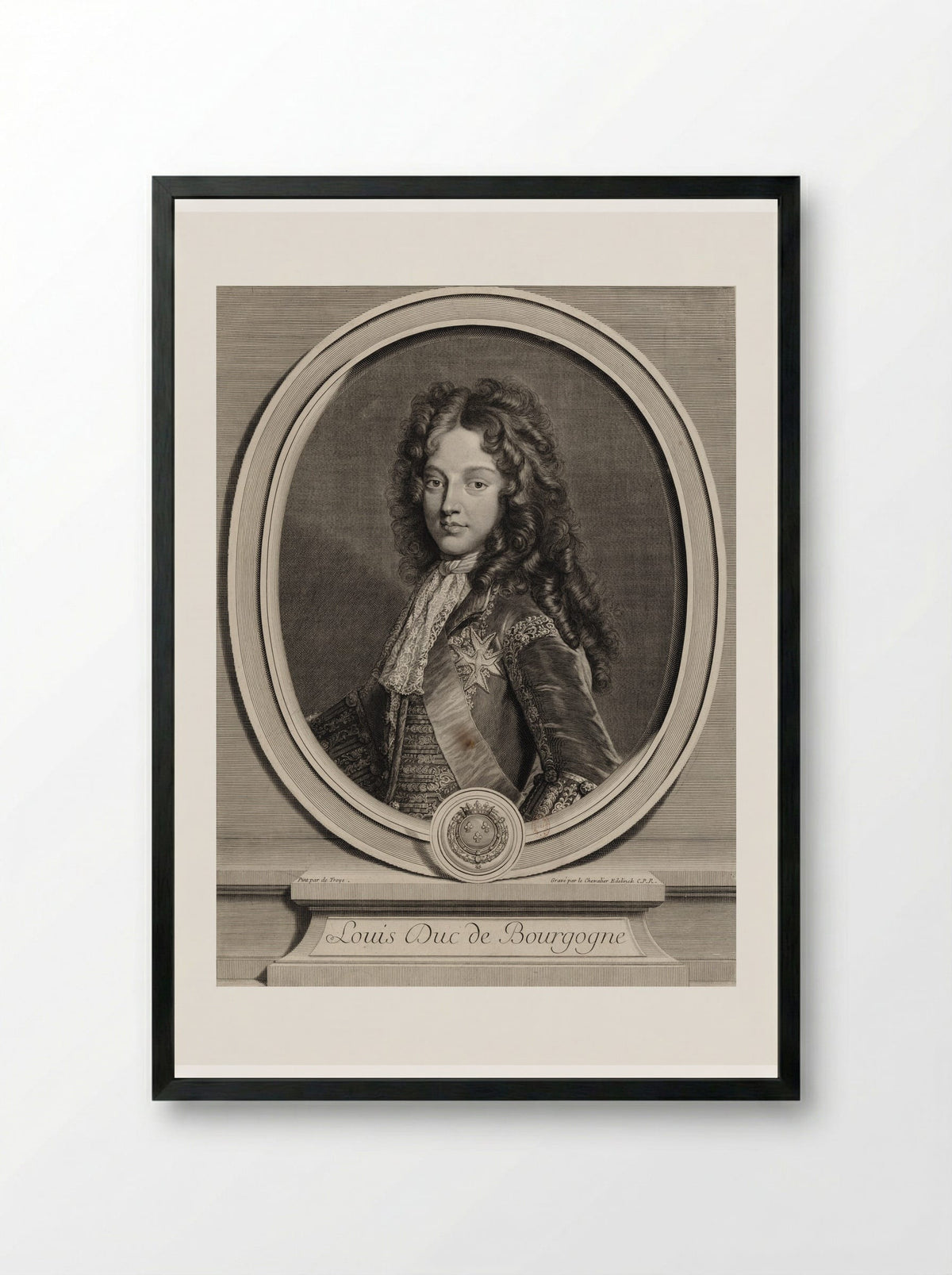 Louis, Duke of Burgundy - Gérard Edelinck - Framed Print Black