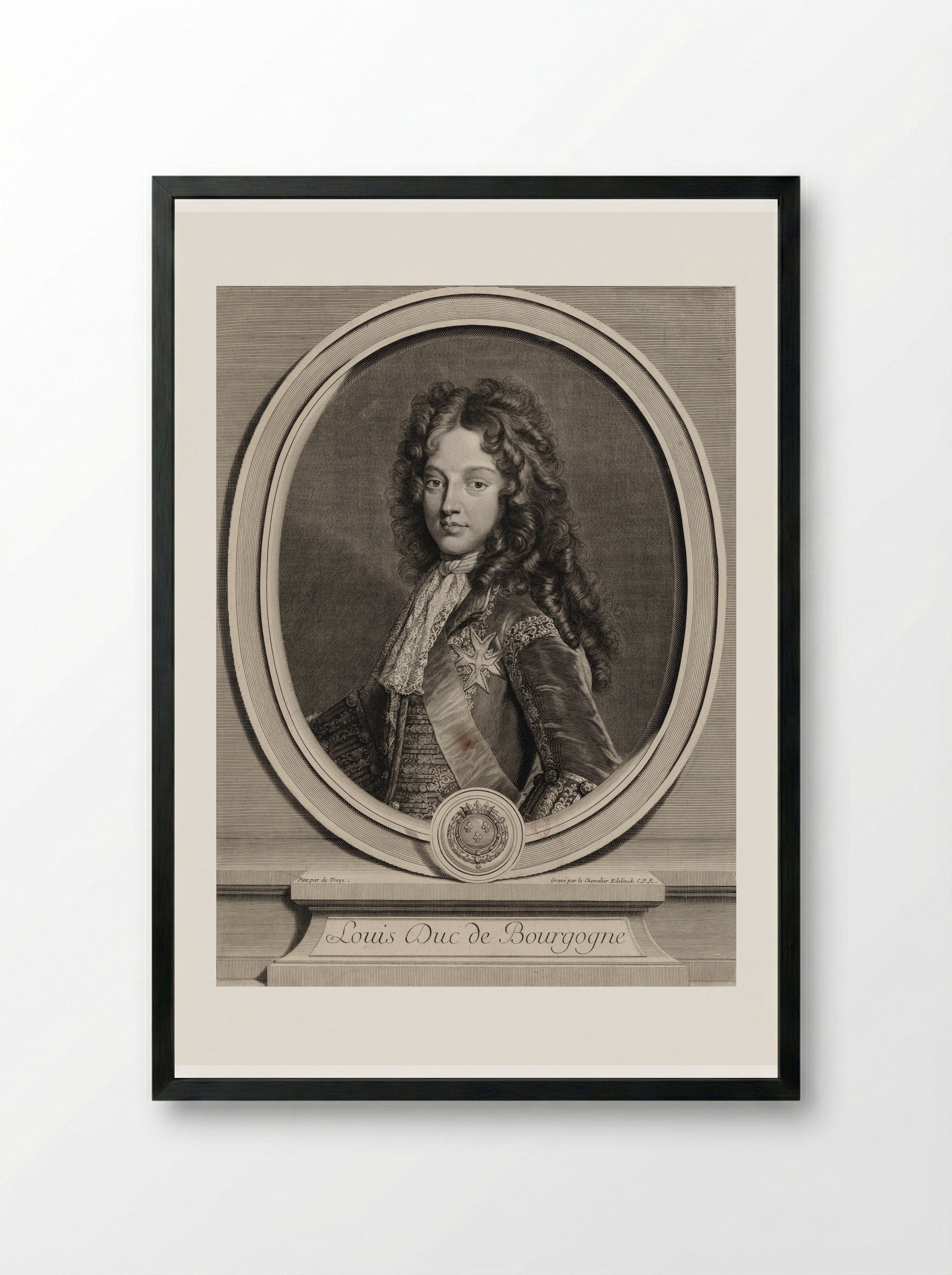 Louis, Duke of Burgundy - Gérard Edelinck - Framed Print Black