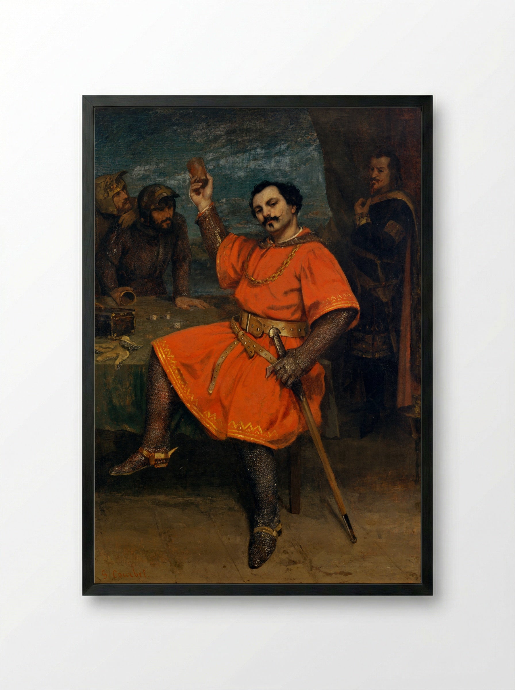 Louis Gueymard as Robert le Diable - Gustave Courbet - Framed Print Black