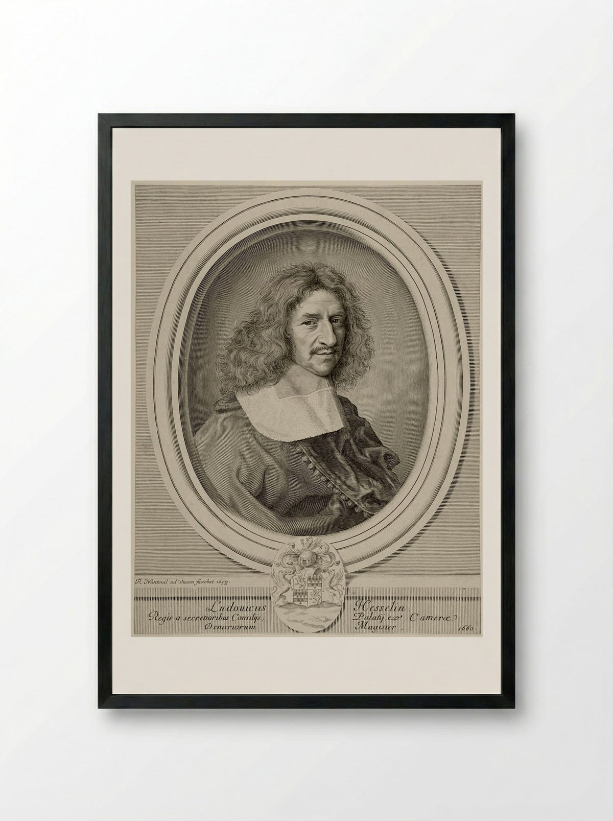 Louis Hesselin - Robert Nanteuil - Framed Print Black