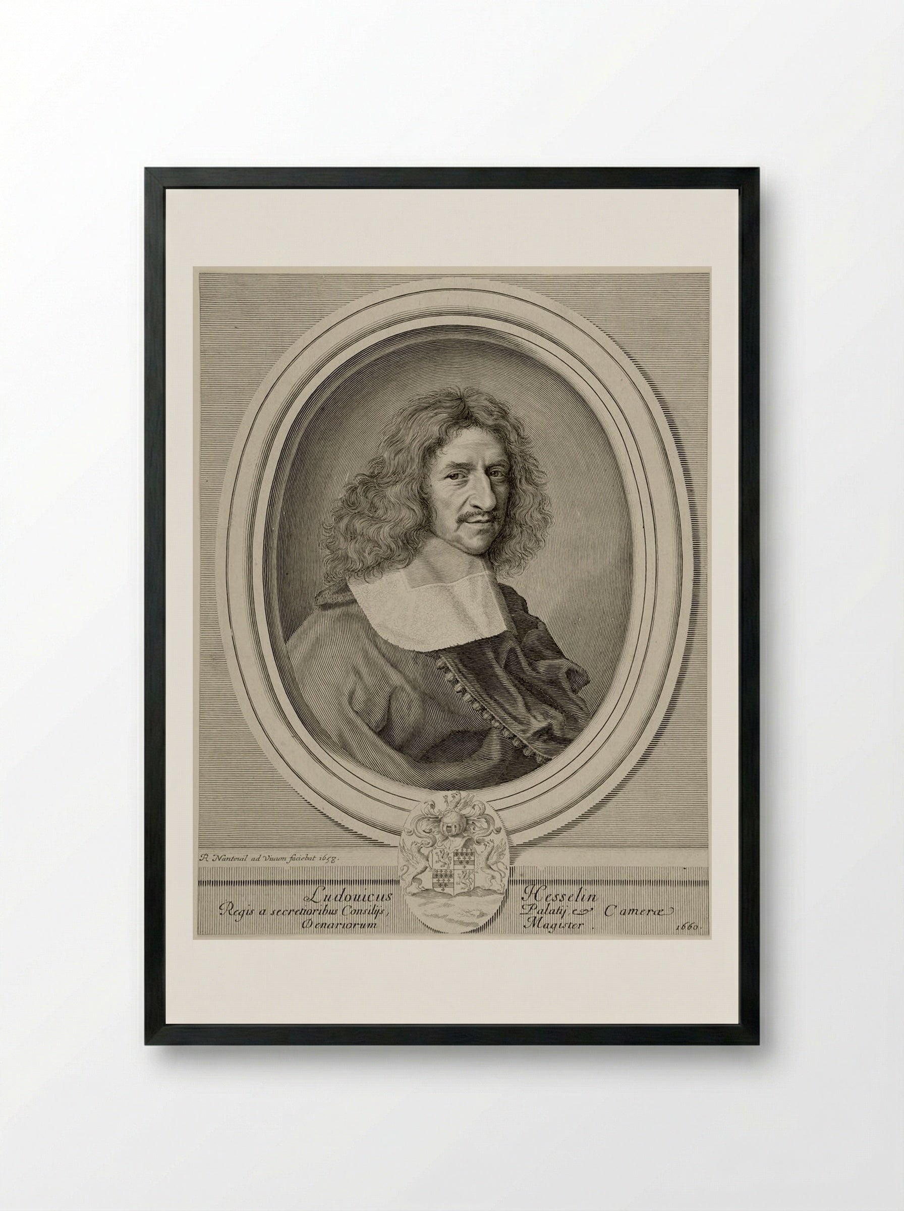 Louis Hesselin - Robert Nanteuil - Framed Print Black