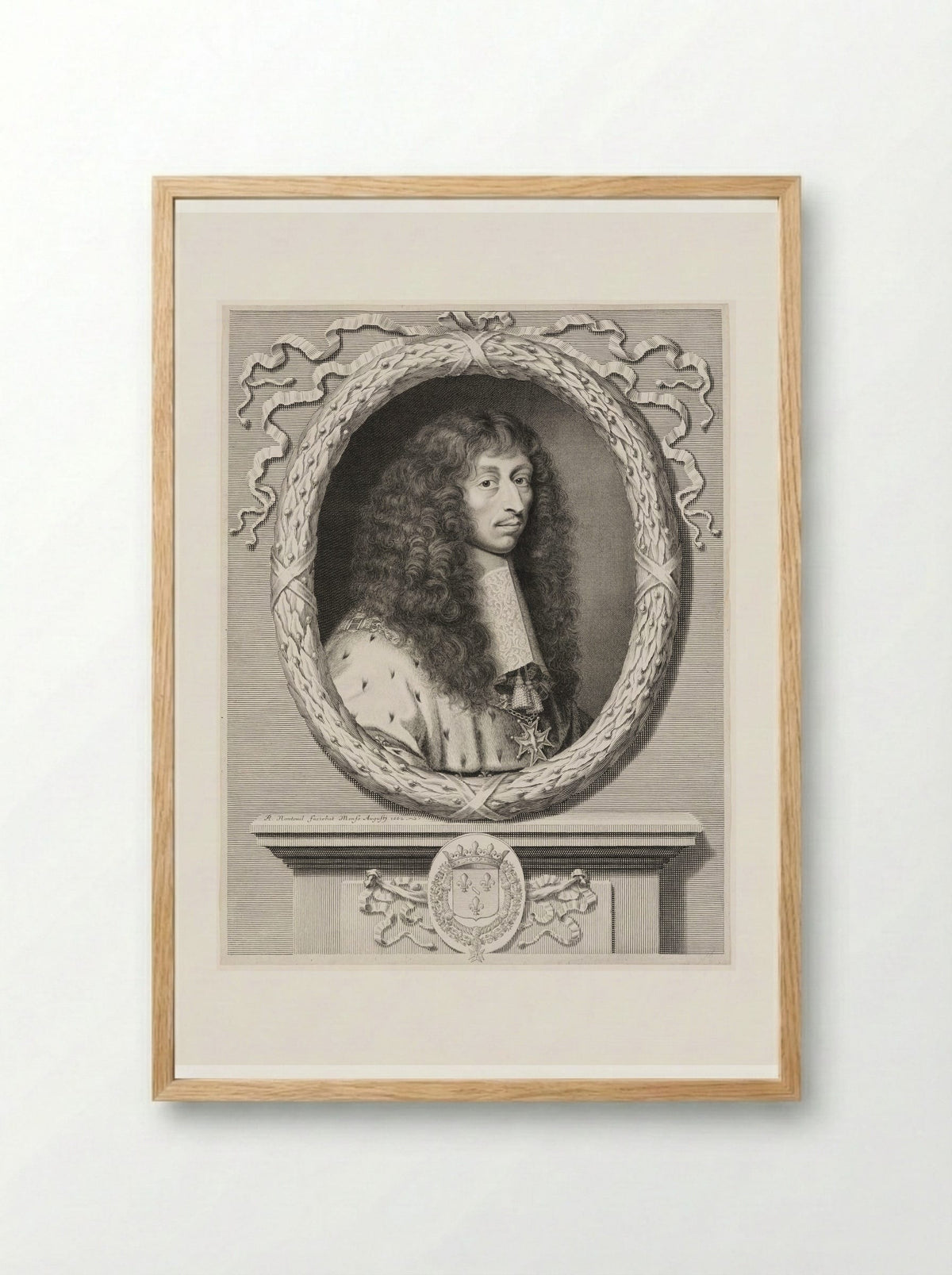 Louis II, Prince de Condé - Robert Nanteuil - Framed Print Wood