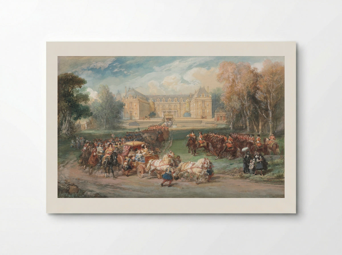 Louis XIV Driving his Coach in the Park of Versailles - Eugène Louis Lami - Poster