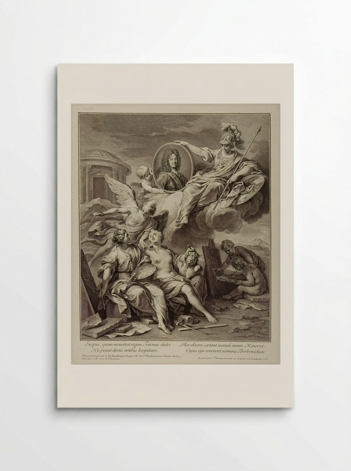 Louis XIV presented by Minerva to the Arts - Simon Henri Thomassin - Poster