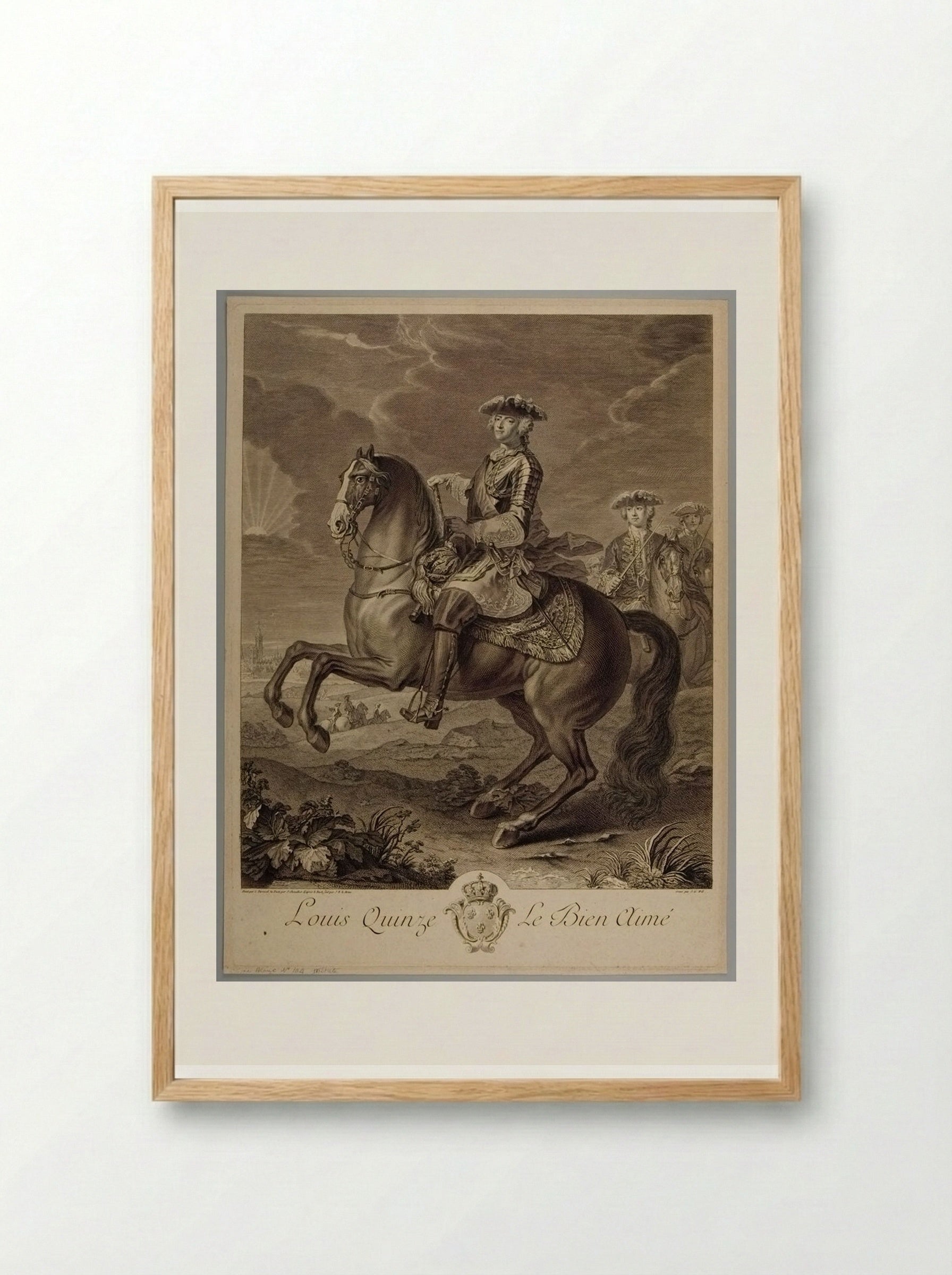 Louis XV, the Well-Loved - Johann Georg Wille - Framed Print Wood