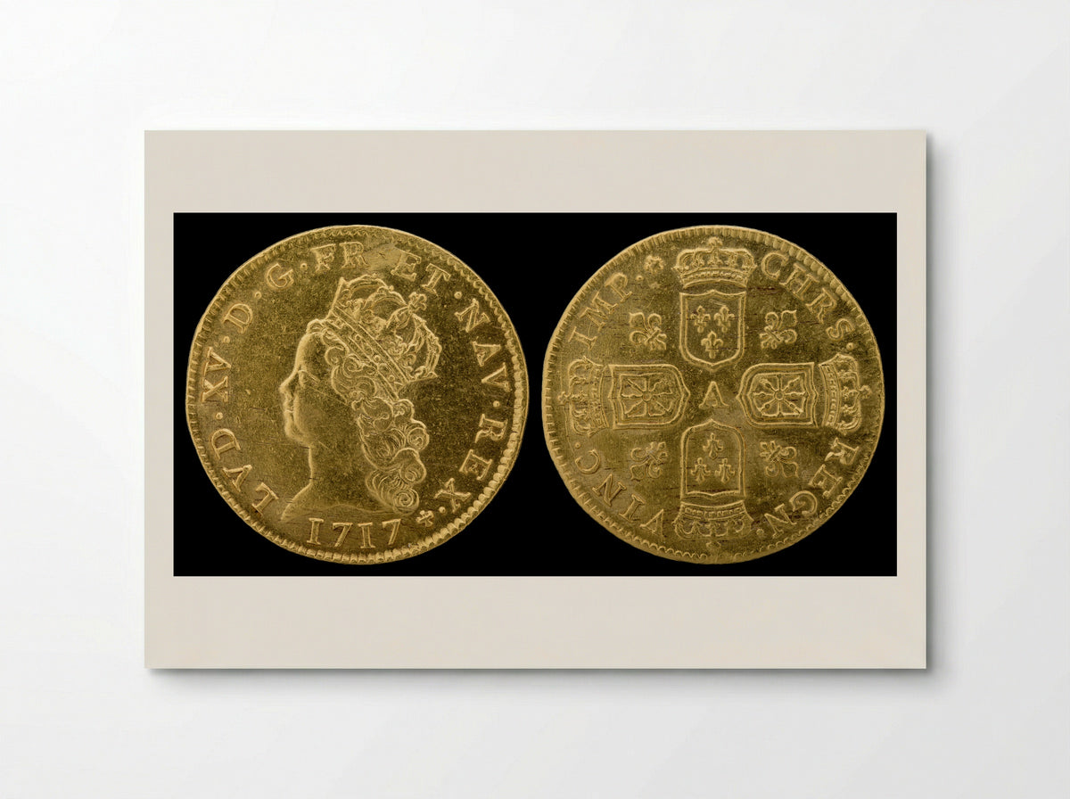 Louis d'or à la mèche longue - Louis XV of France - Poster